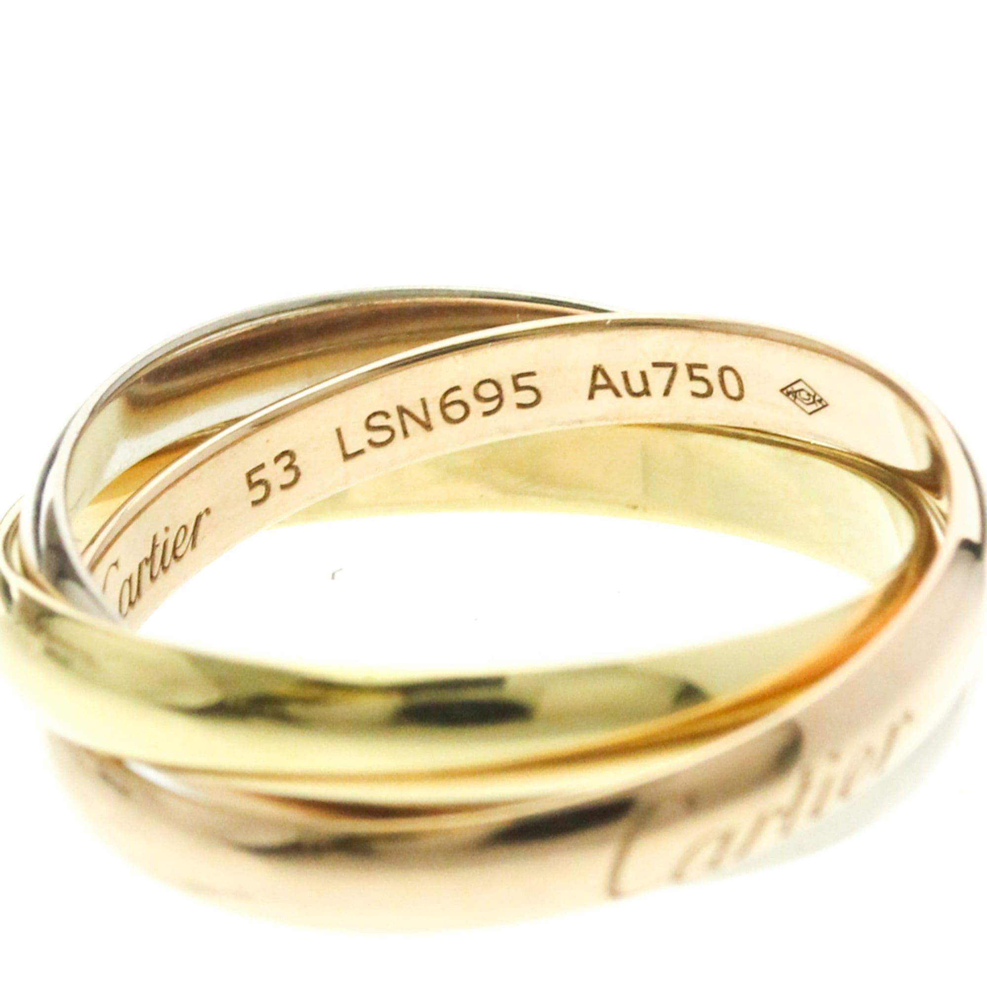 Cartier Cartier Trinity Yellow Gold (18K),Pink Gold (18K),White Gold (18K) Fashion No Stone Band Ring Gold Size ONE SIZE - 8 Thumbnail