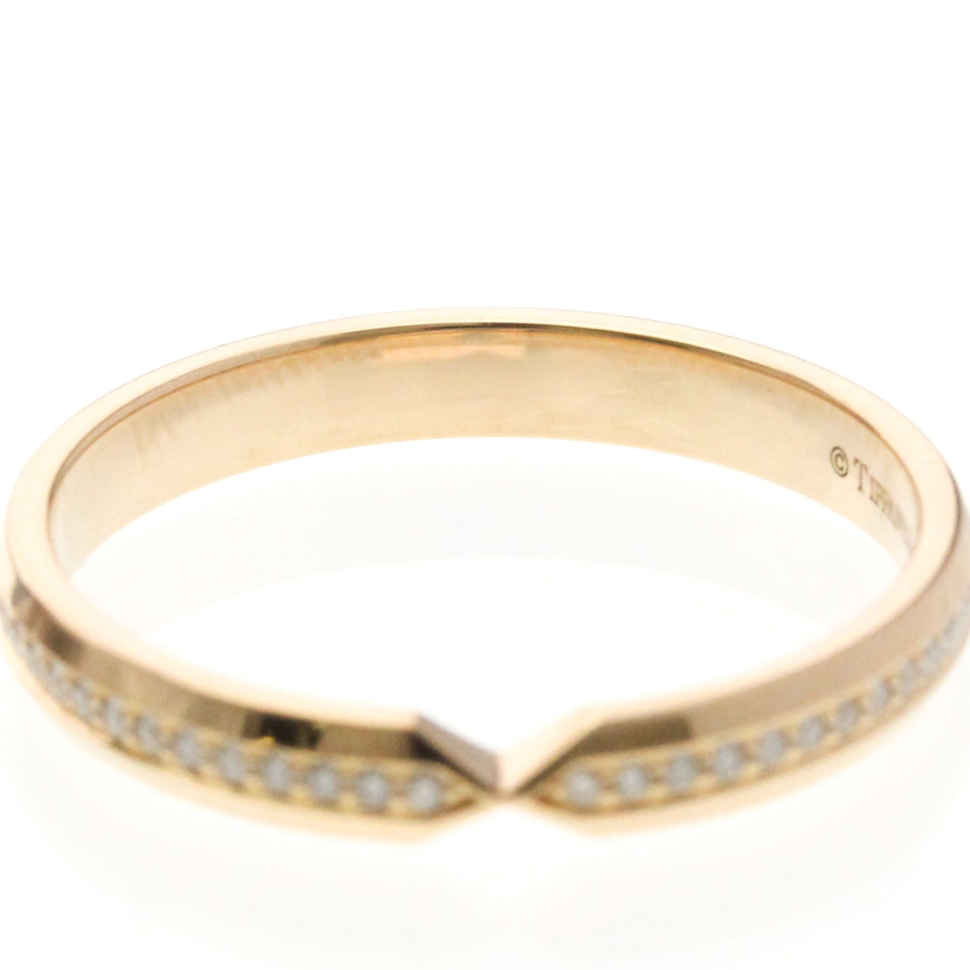 Tiffany & Co. Tiffany Nesting Narrow Diamond Ring Pink Gold (18K) Fashion Diamond Band Ring Pink Gold Size ONE SIZE - 5 Thumbnail