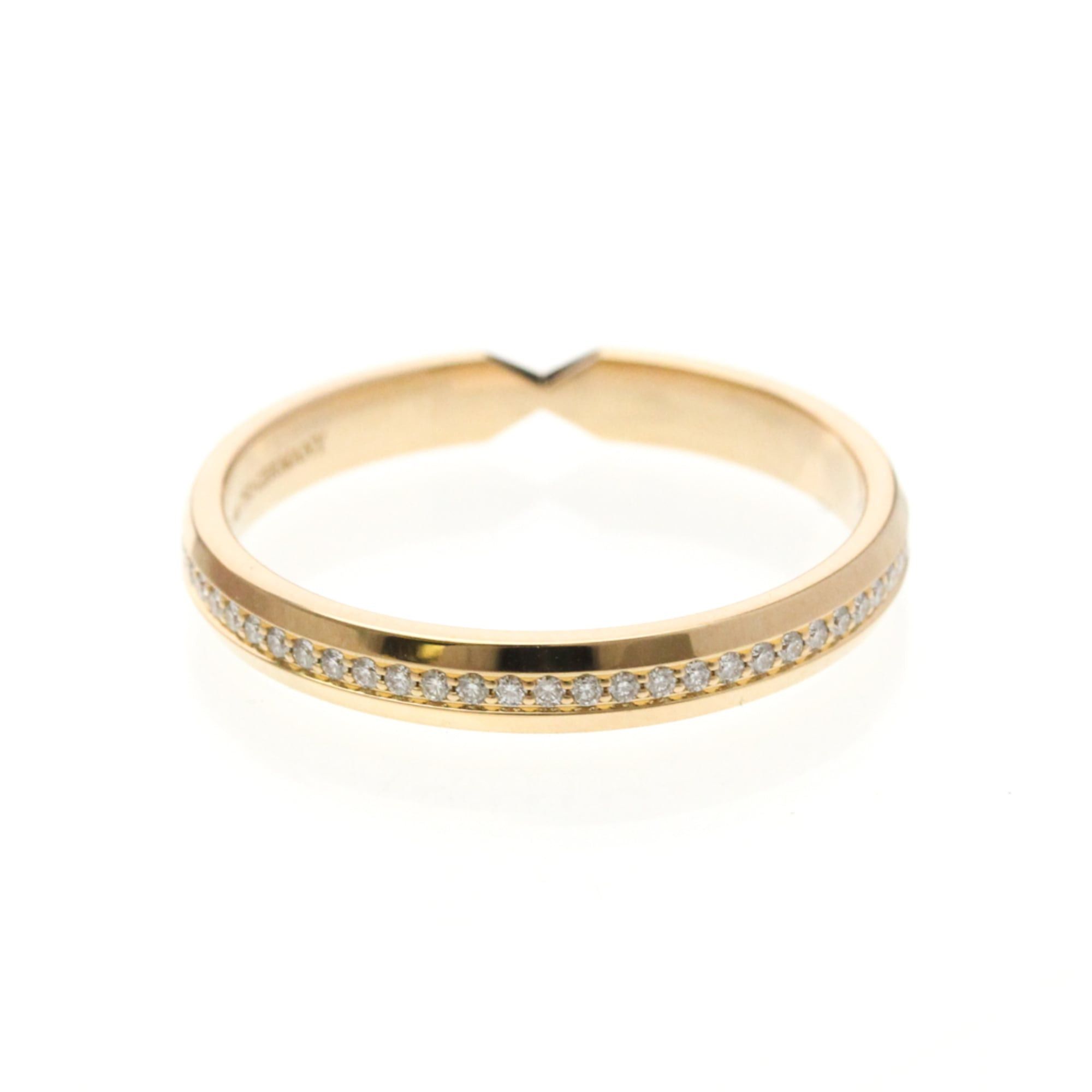 Tiffany & Co. Tiffany Nesting Narrow Diamond Ring Pink Gold (18K) Fashion Diamond Band Ring Pink Gold Size ONE SIZE - 3 Thumbnail