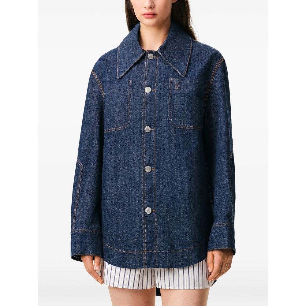 AMI Ami Paris BLUE Jackets - Denim Jackets Size US XS / EU 42 / 0 - 4 Thumbnail