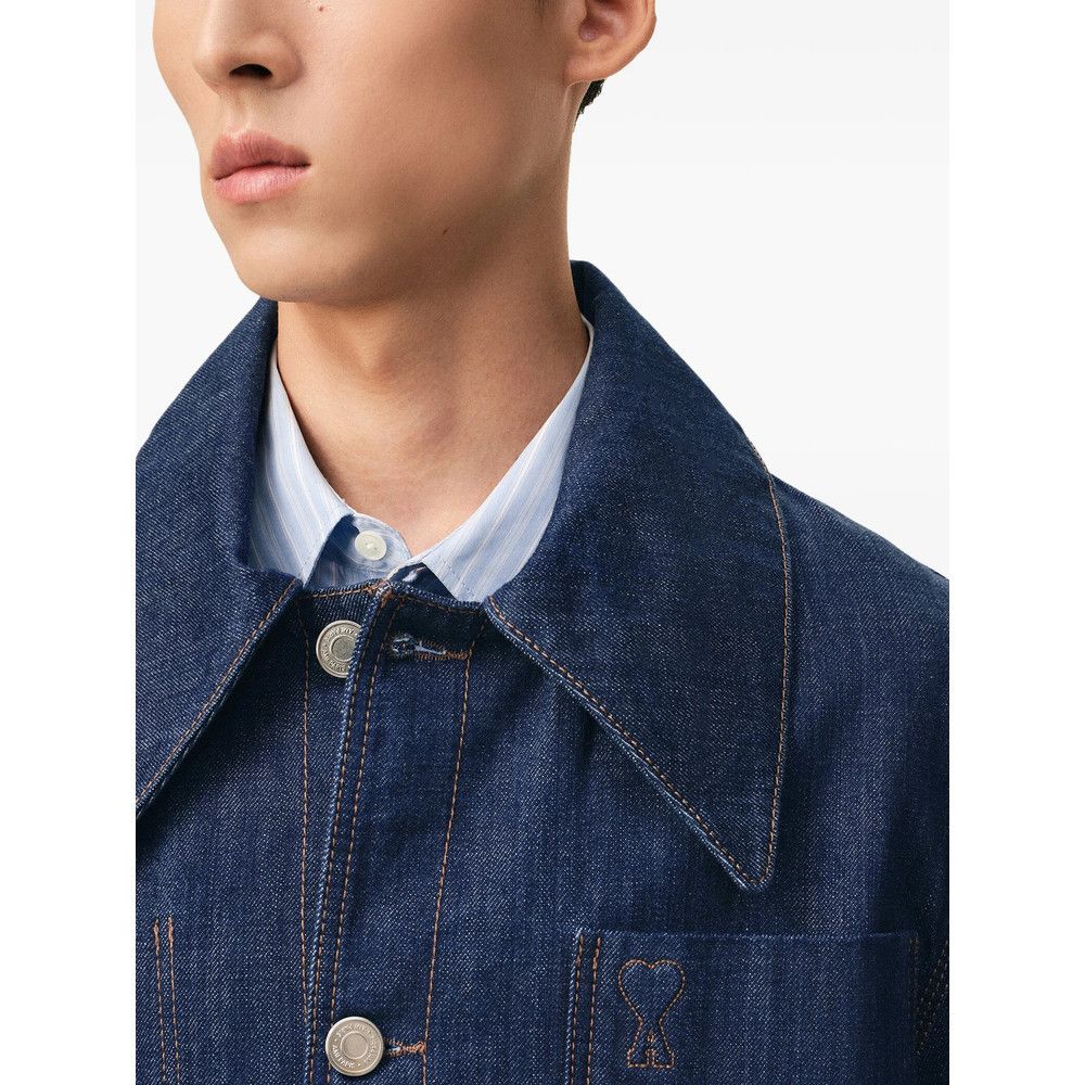 AMI Ami Paris BLUE Jackets - Denim Jackets Size US XS / EU 42 / 0 - 5 Thumbnail