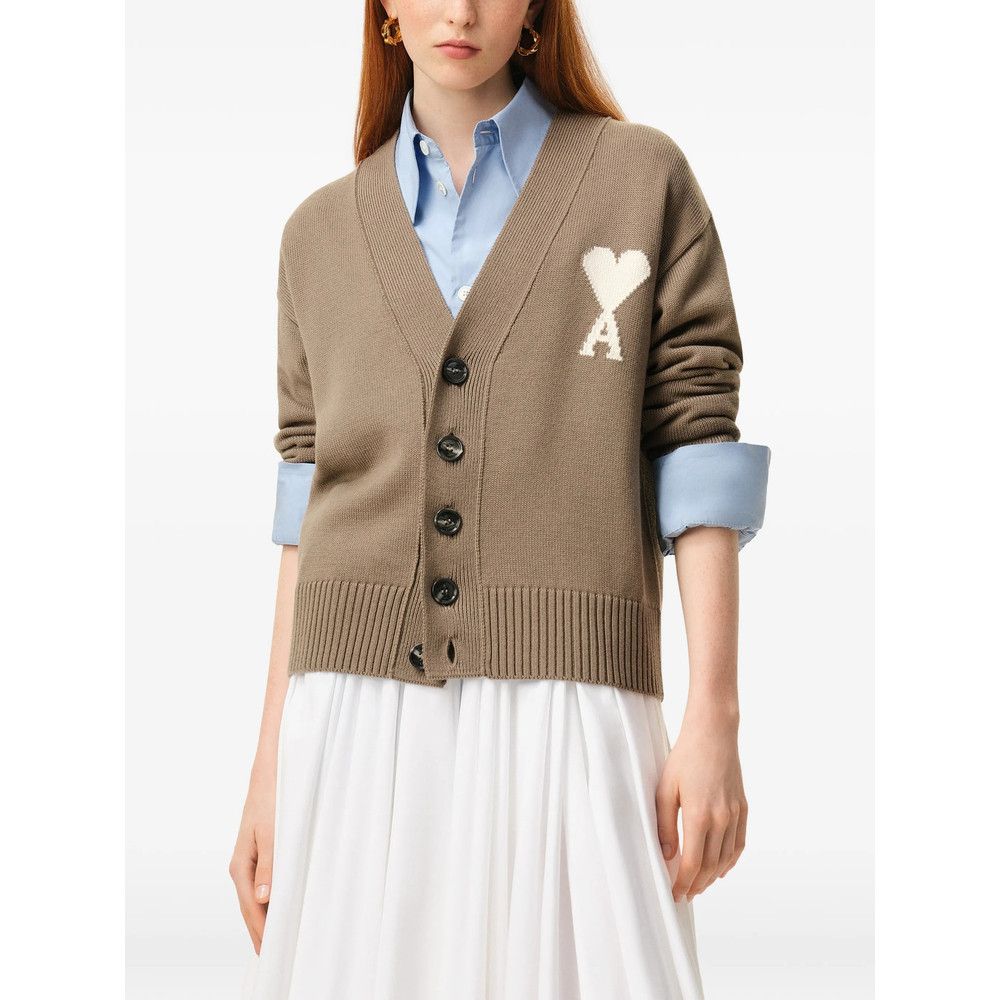 AMI Ami Paris BROWN Sweaters & Knitwear - Cardigans Size US XL / EU 56 / 4 - 5 Thumbnail