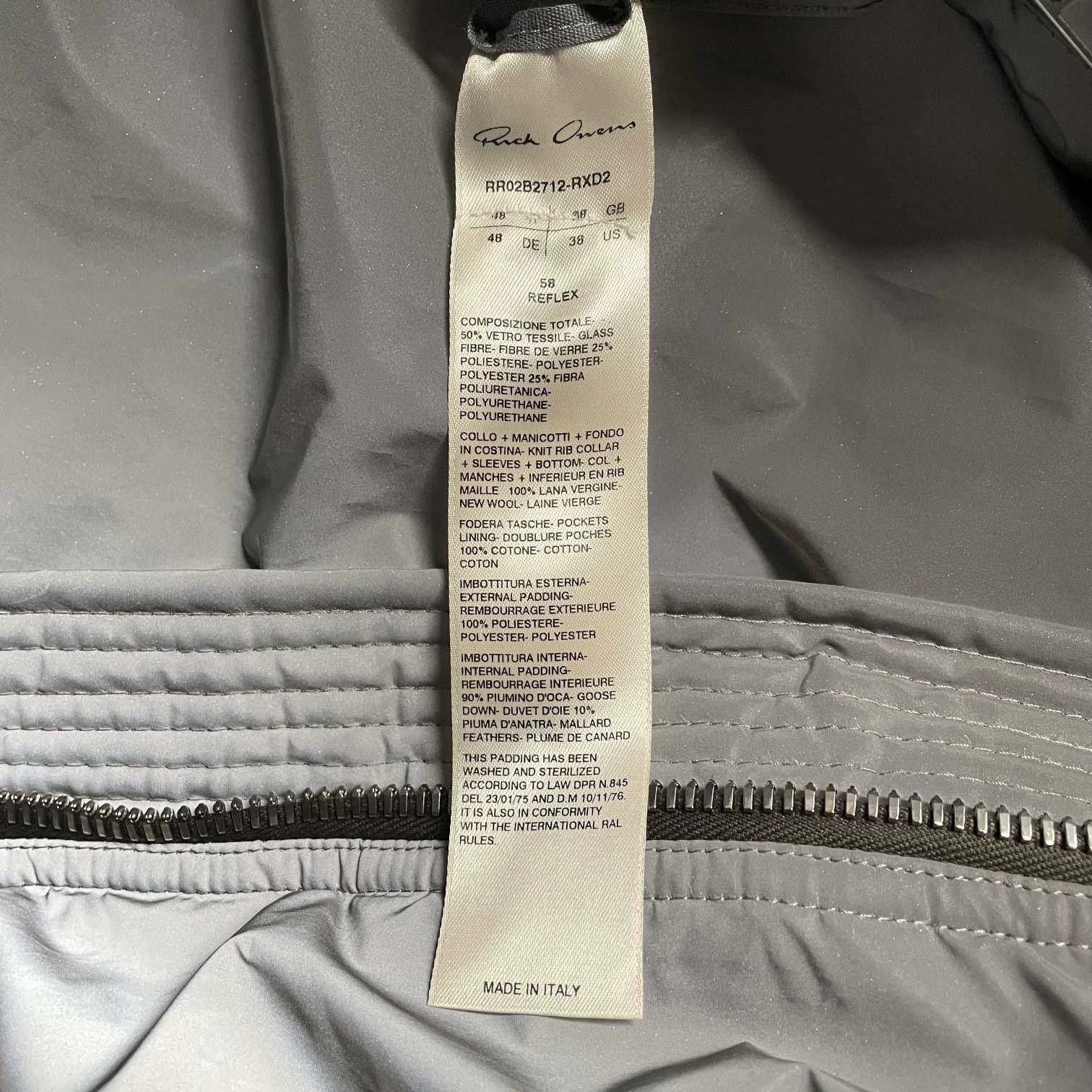Rick Owens Gray Quilted Bomber Jacket Size US M / EU 48-50 / 2 - 6 Thumbnail