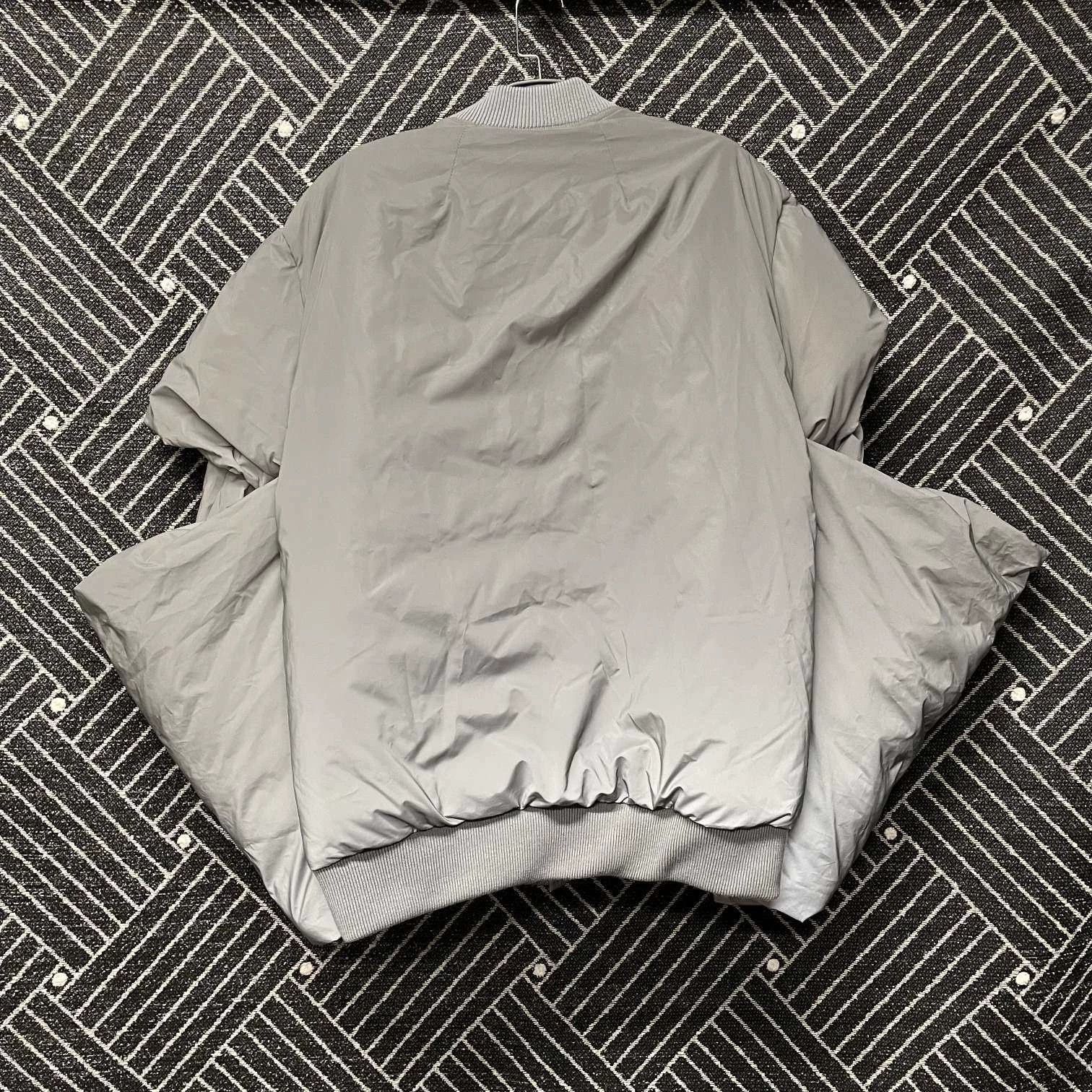 Rick Owens Gray Quilted Bomber Jacket Size US M / EU 48-50 / 2 - 2 Thumbnail