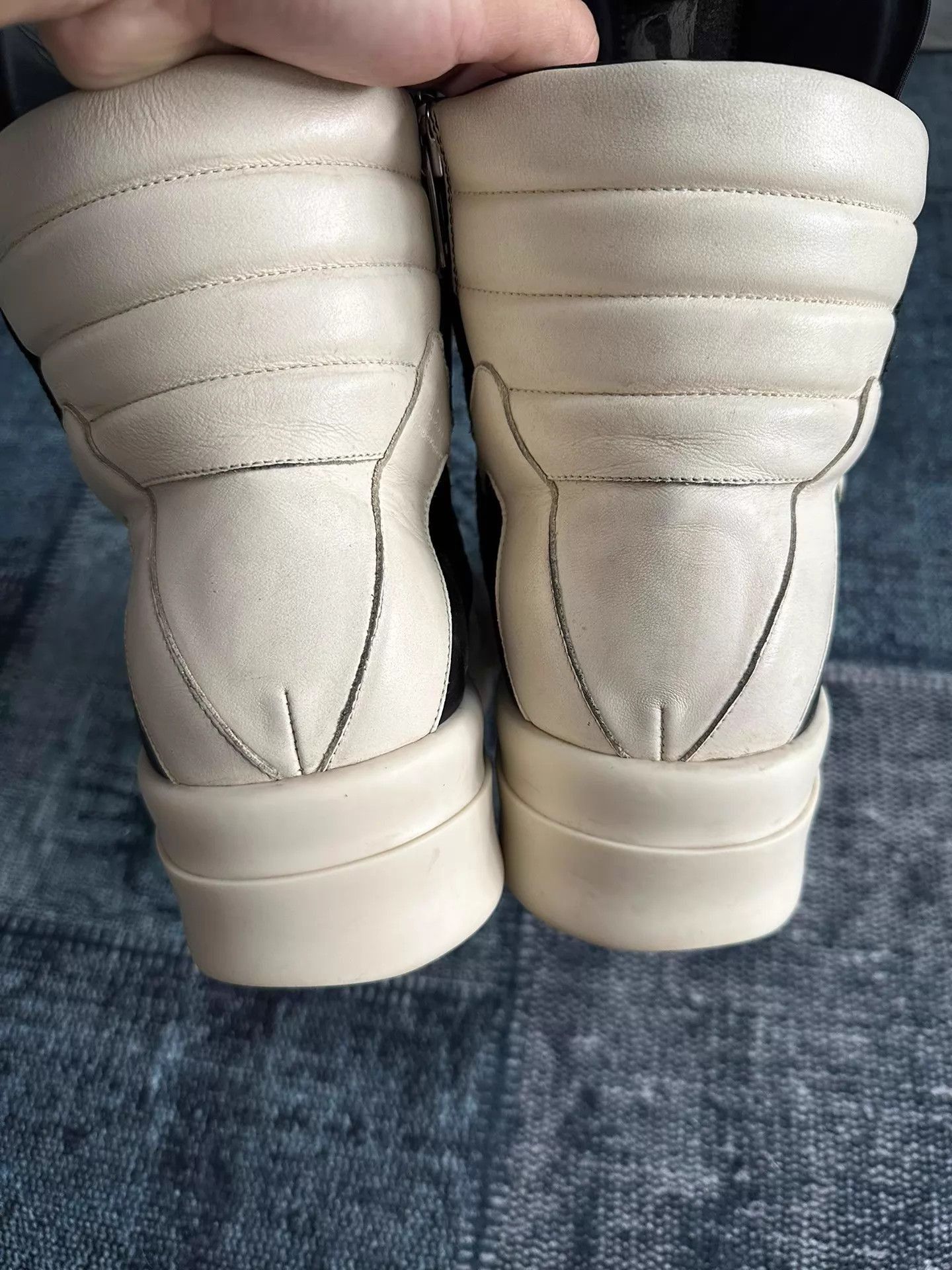 Rick Owens Black High-Top Platform Sneakers Size 12 Size US 12 / EU 45 - 5 Thumbnail