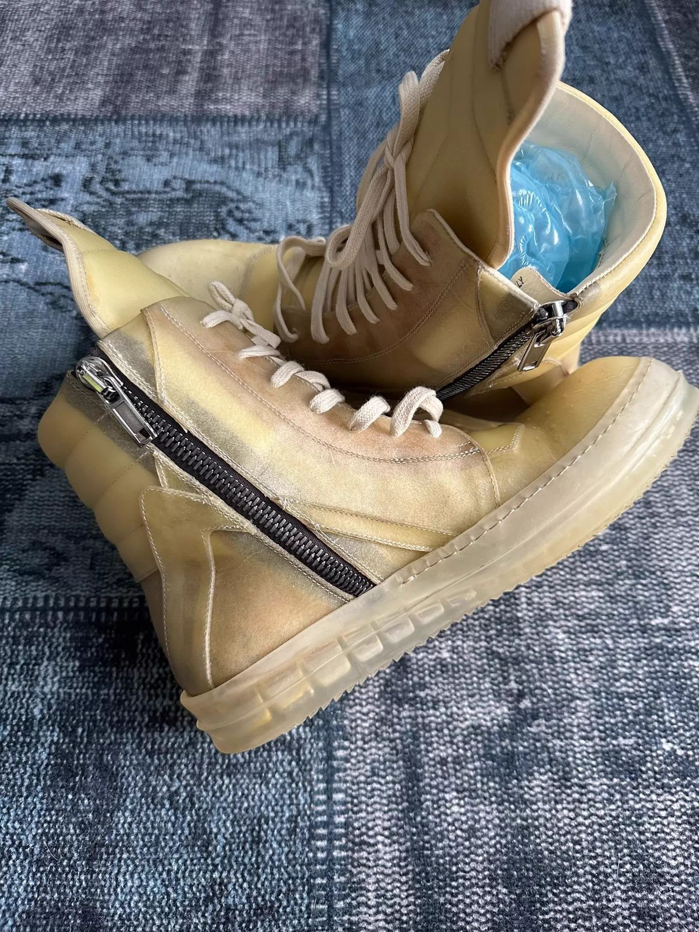 Rick Owens Multi Color High-Top Sneakers Size 8 Size US 8 / EU 41 - 3 Thumbnail
