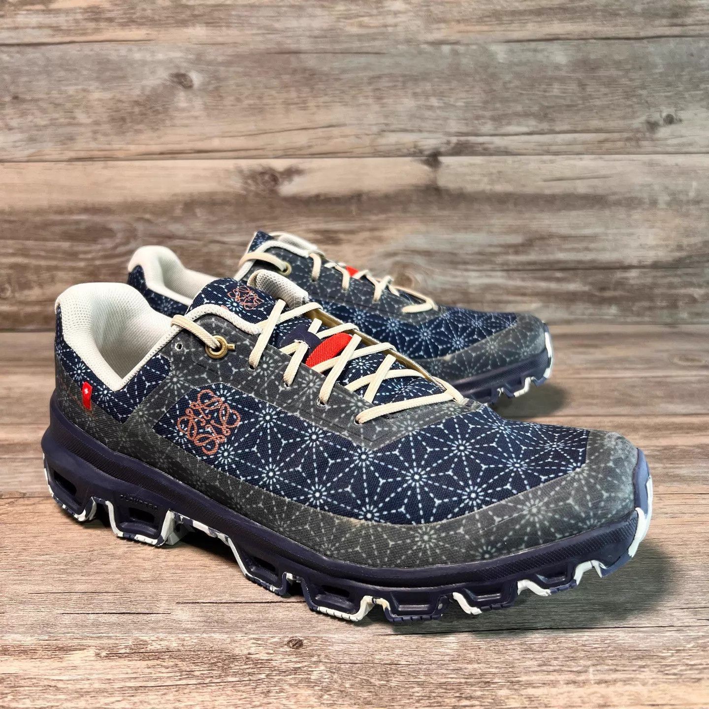 Loewe Blue Patterned Low-Top Sneakers Size 8 Size US 8 / EU 41 - 2 Thumbnail