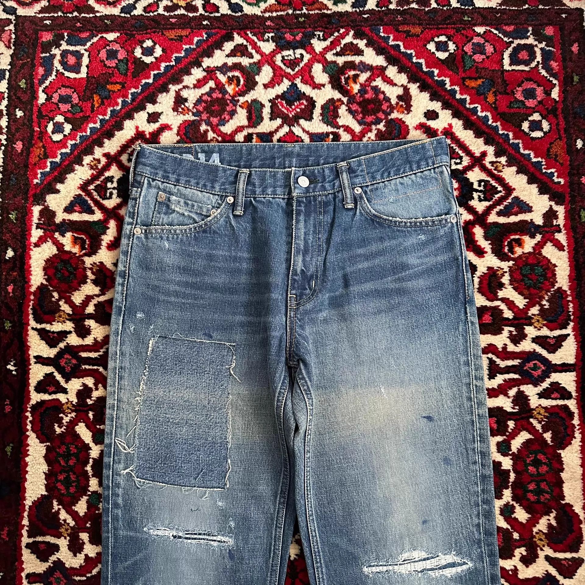 Visvim Blue Distressed Denim Jeans Size US 34 / EU 50 - 4 Thumbnail