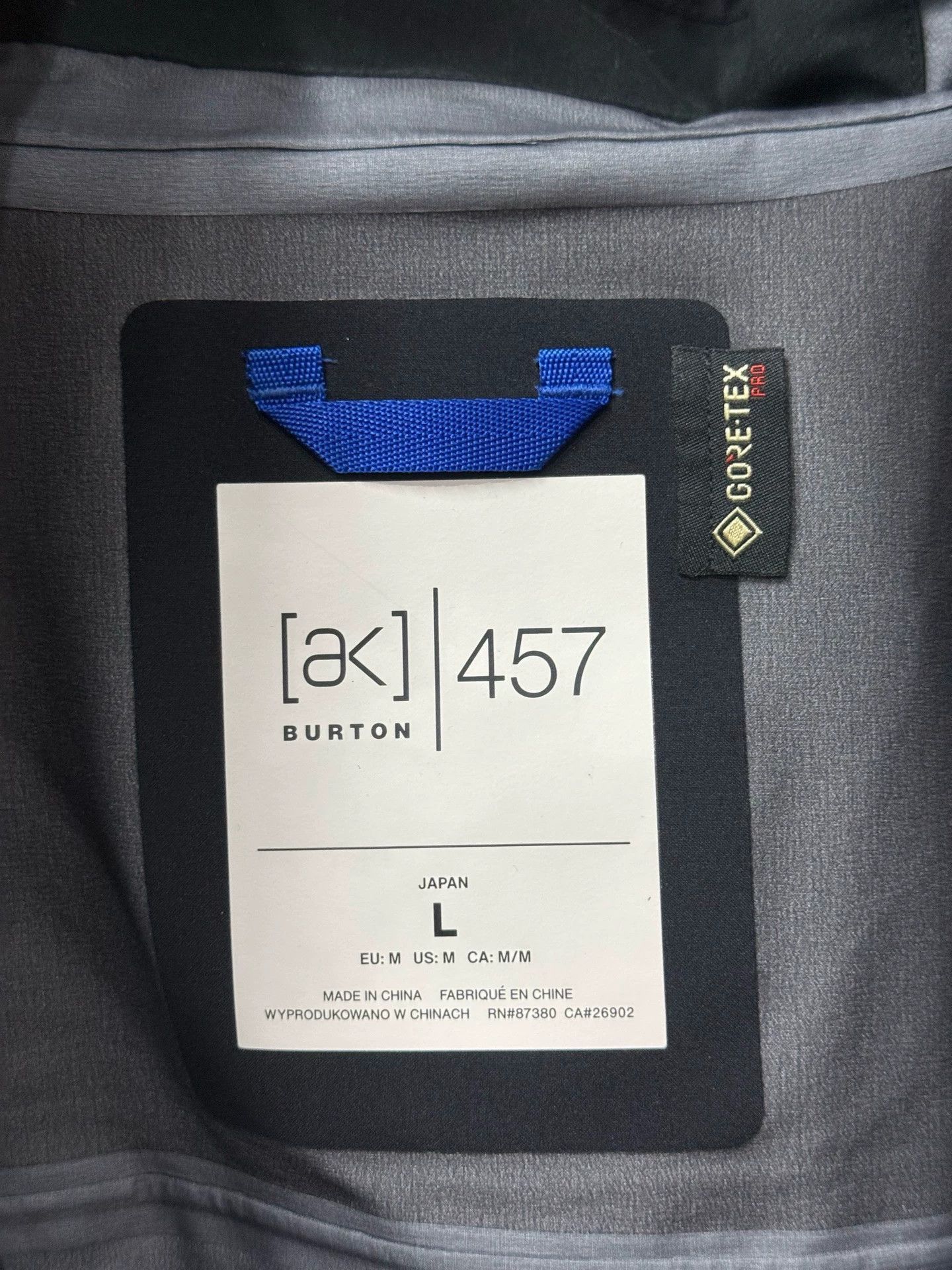 Burton Black Hooded Rain Jacket with Zip Pockets Size US L / EU 52-54 / 3 - 6 Thumbnail