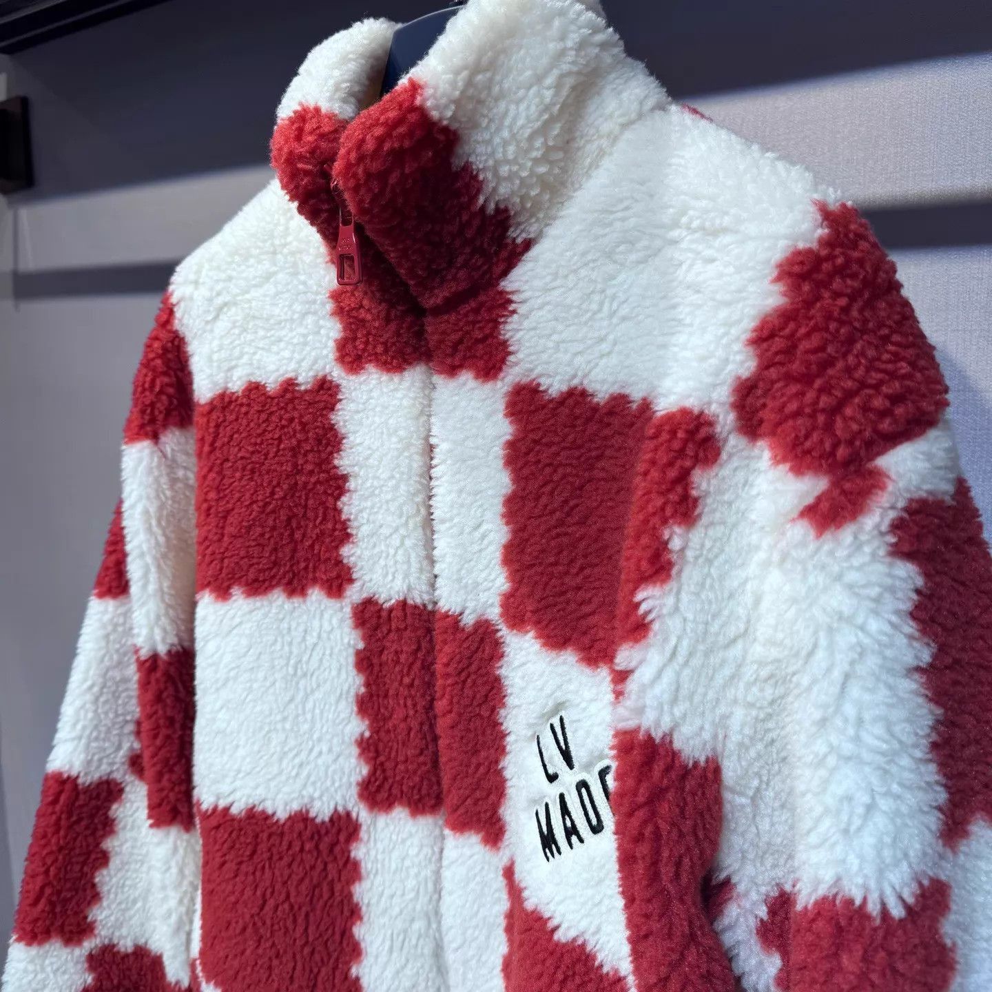 Louis Vuitton Multi Checkered Fleece Zip-Up Jacket Size US S / EU 44-46 / 1 - 3 Thumbnail