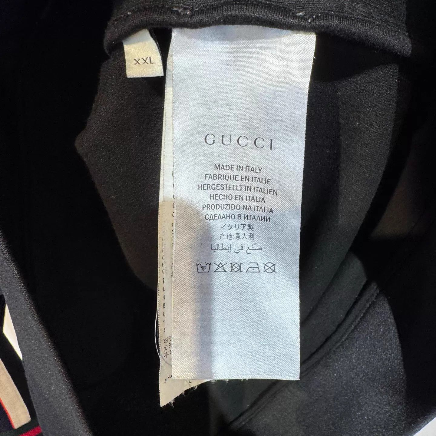 Gucci Black Zip-Up Sweatshirt with Striped Sleeves Size US XXL / EU 58 / 5 - 6 Thumbnail
