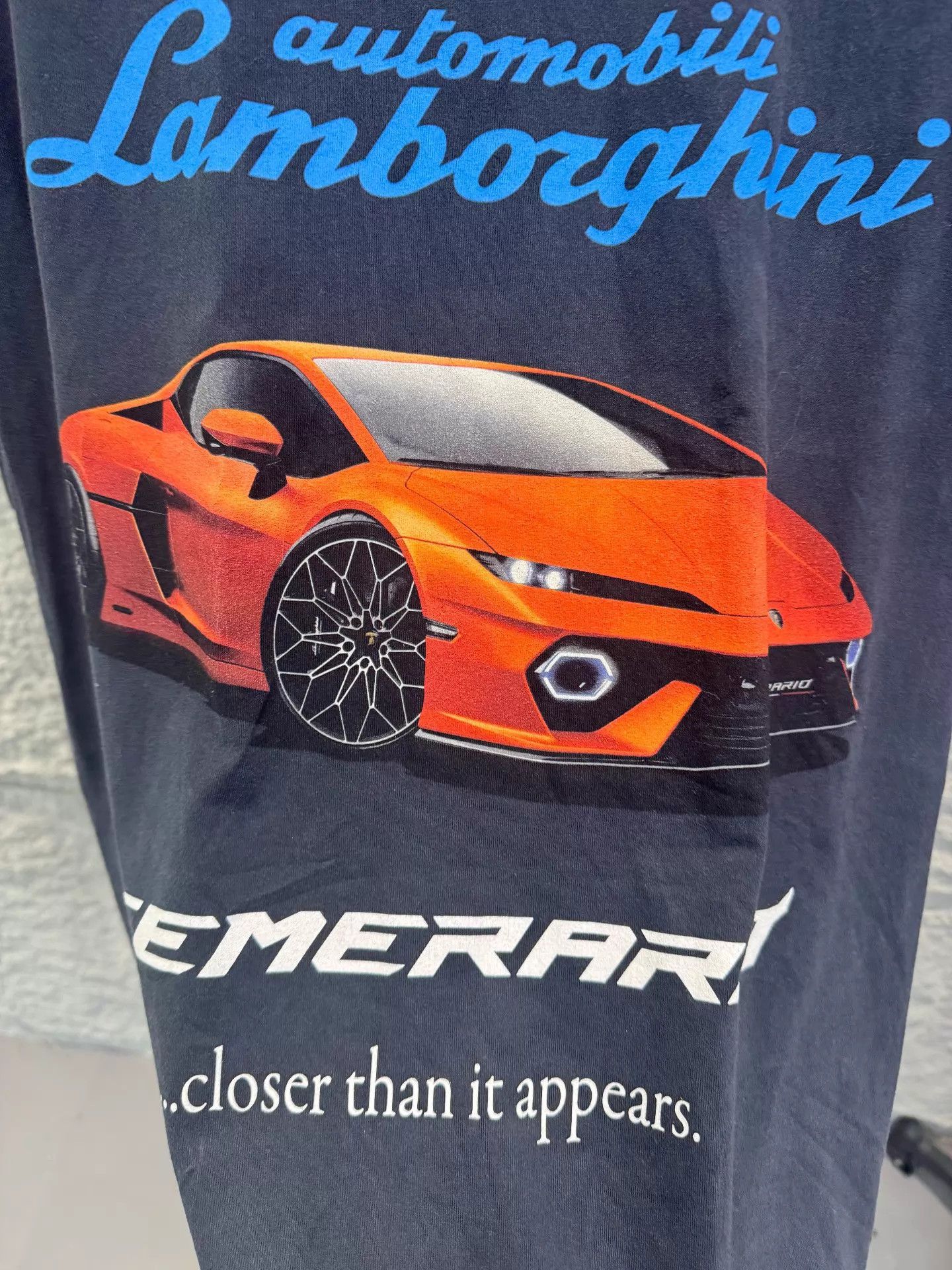 Balenciaga Black Lamborghini Car Graphic Short Sleeve T-Shirt Size US M / EU 48-50 / 2 - 2 Thumbnail