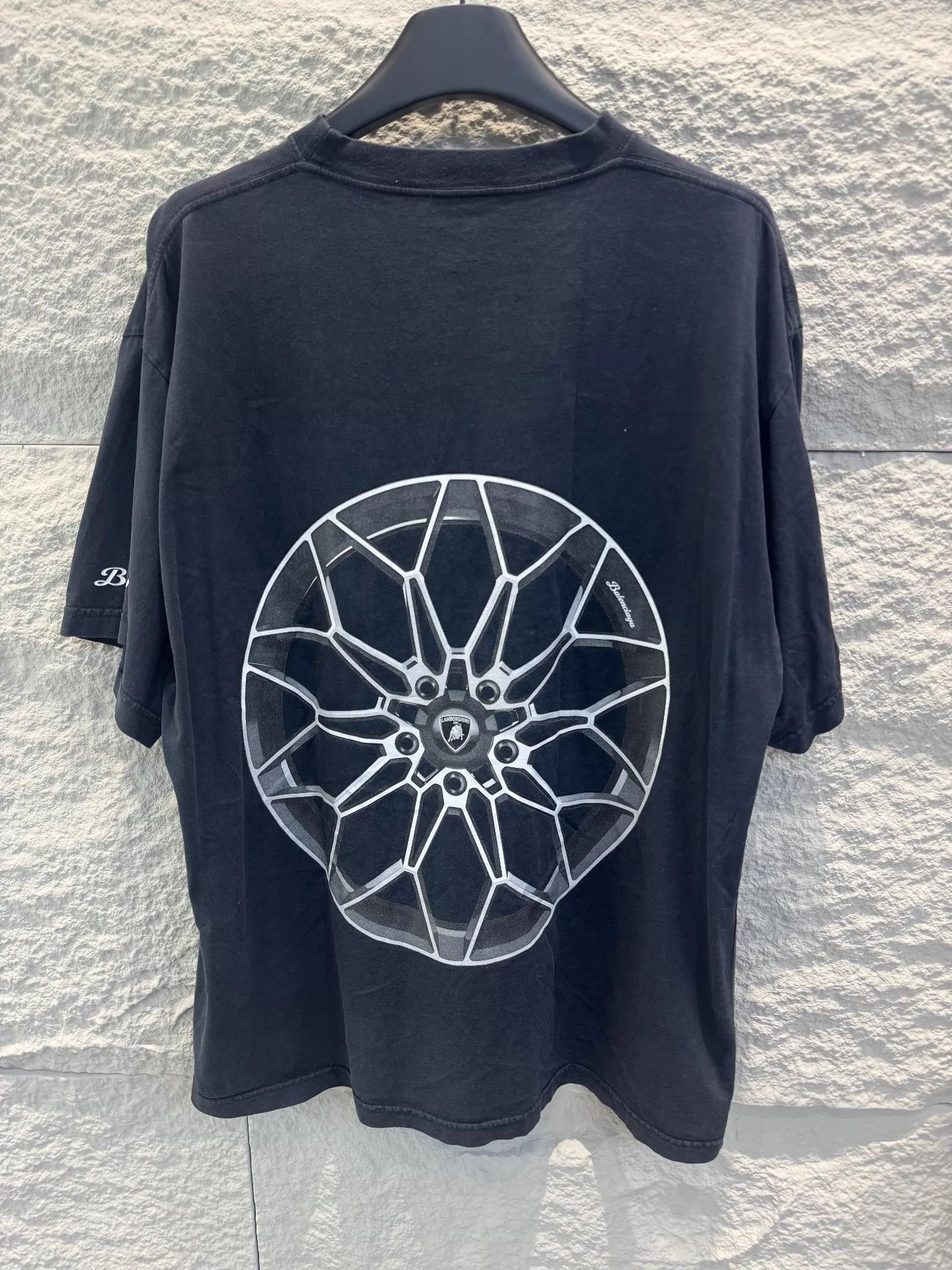 Balenciaga Black Lamborghini Car Graphic Short Sleeve T-Shirt Size US M / EU 48-50 / 2 - 3 Thumbnail