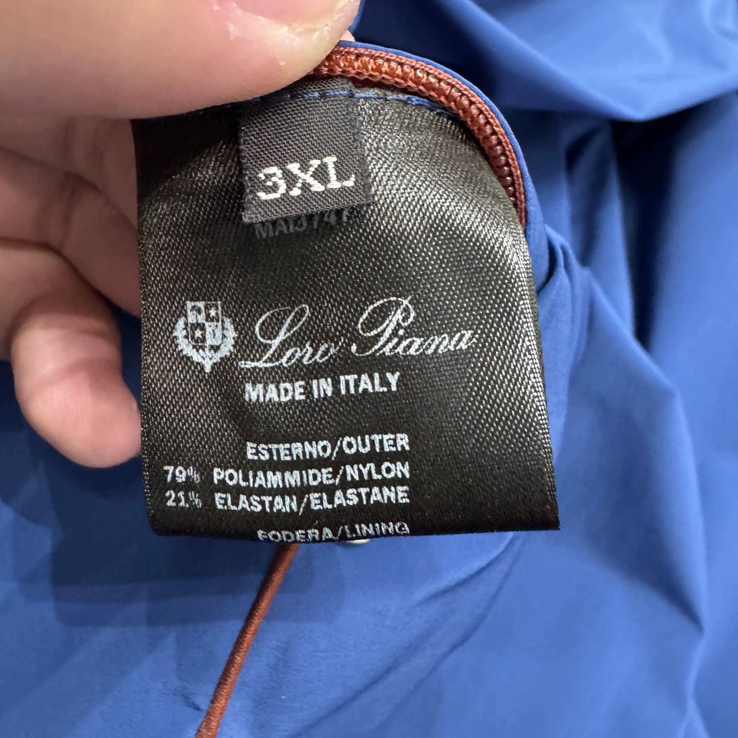 Loro Piana Blue Hooded Light Jacket Size US XXL / EU 58 / 5 - 4 Thumbnail