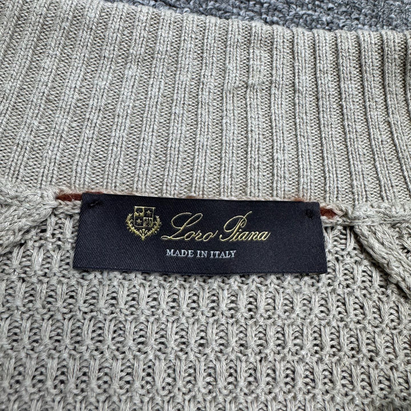 Loro Piana Beige Long Sleeve Knit Sweater Size US L / EU 52-54 / 3 - 2 Thumbnail
