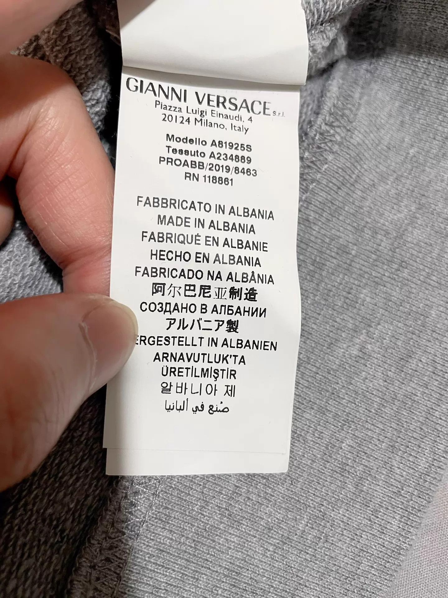 Versace Gray Crewneck Sweatshirt with Embroidered Design Size US L / EU 52-54 / 3 - 8 Thumbnail