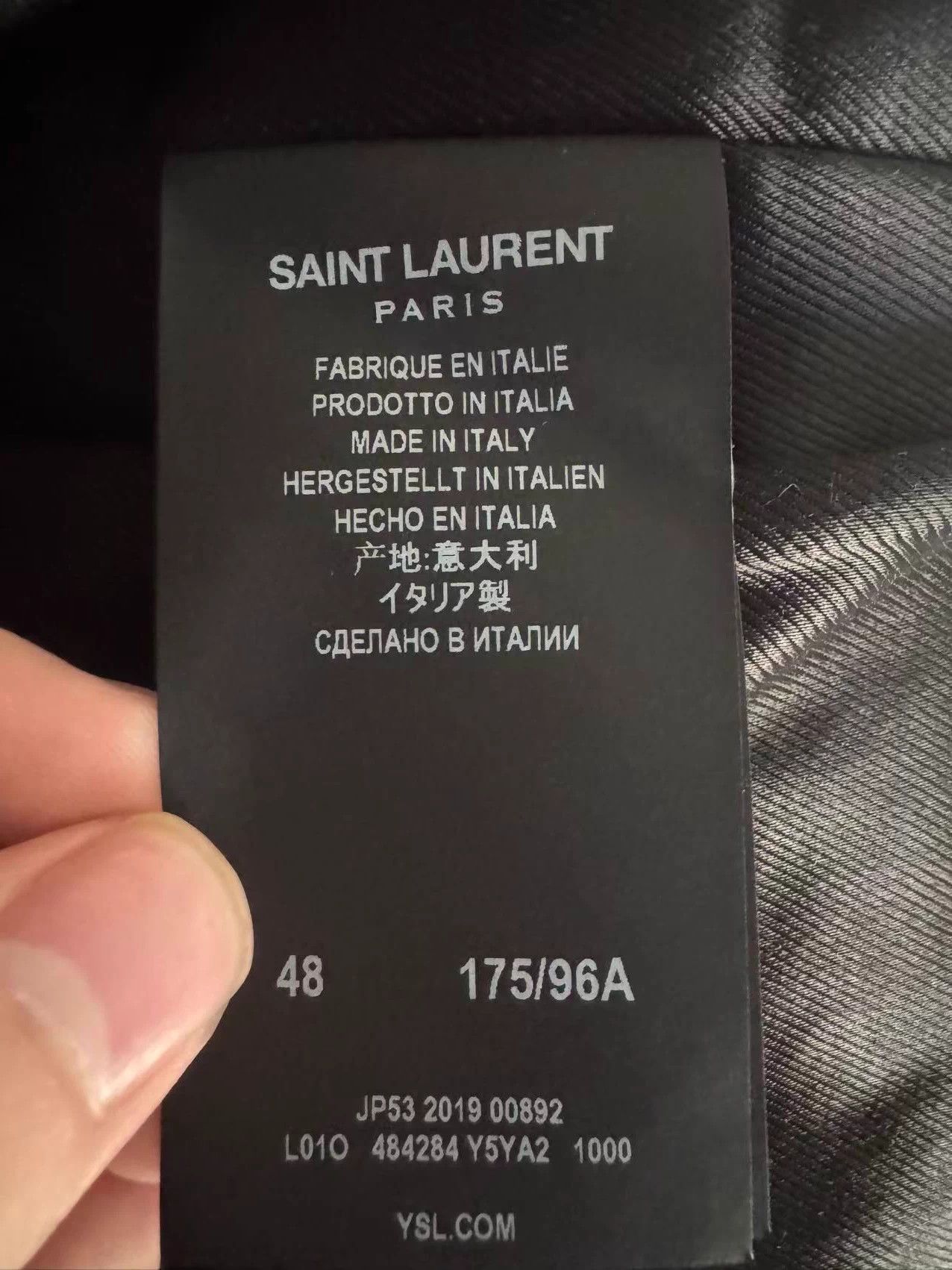 Saint Laurent Paris Black Leather Biker Jacket, Size M Size US M / EU 48-50 / 2 - 4 Thumbnail