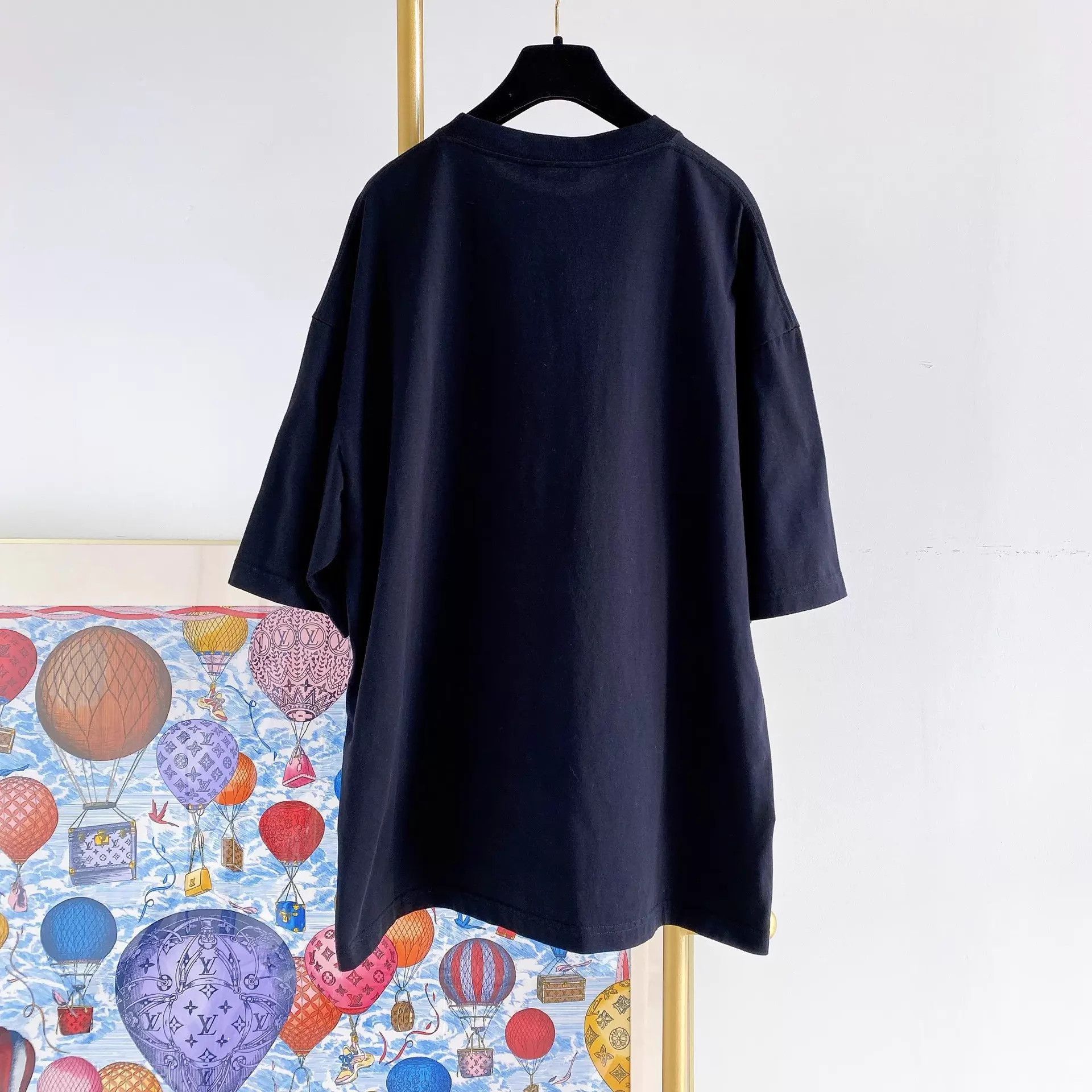 Balenciaga Black Short-Sleeve Oversized Shirt Size US L / EU 52-54 / 3 - 2 Thumbnail