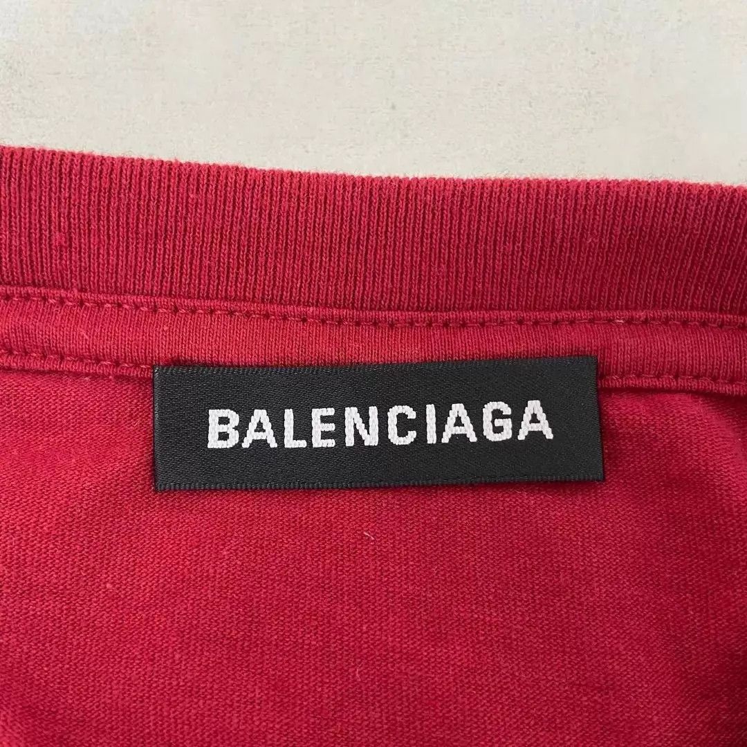 Balenciaga Red Short-Sleeve Graphic T-Shirt - Size M Size US M / EU 48-50 / 2 - 5 Thumbnail