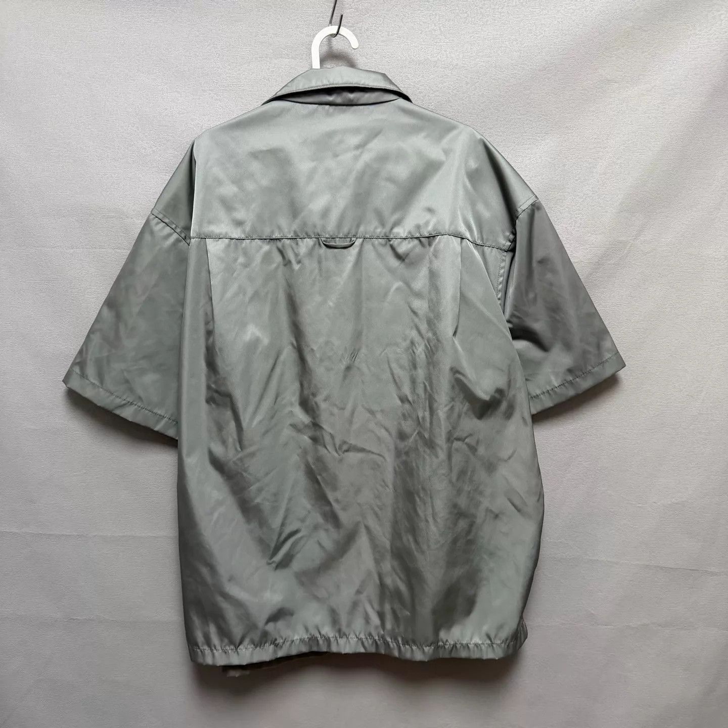 Prada Gray Short Sleeve Button-Up Shirt Size US M / EU 48-50 / 2 - 2 Thumbnail