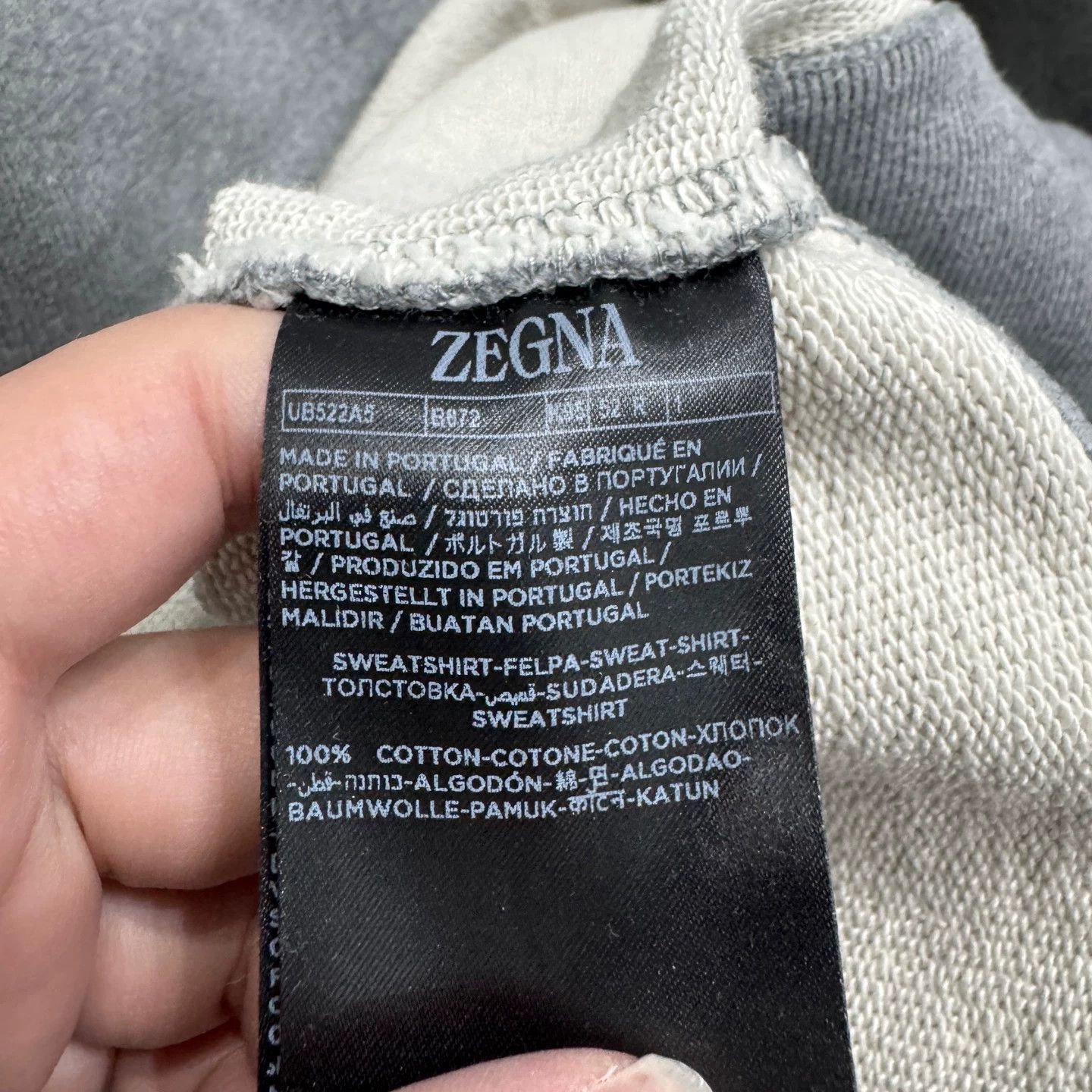 Ermenegildo Zegna Gray Long Sleeve Sweatshirt Size L Size US L / EU 52-54 / 3 - 3 Thumbnail