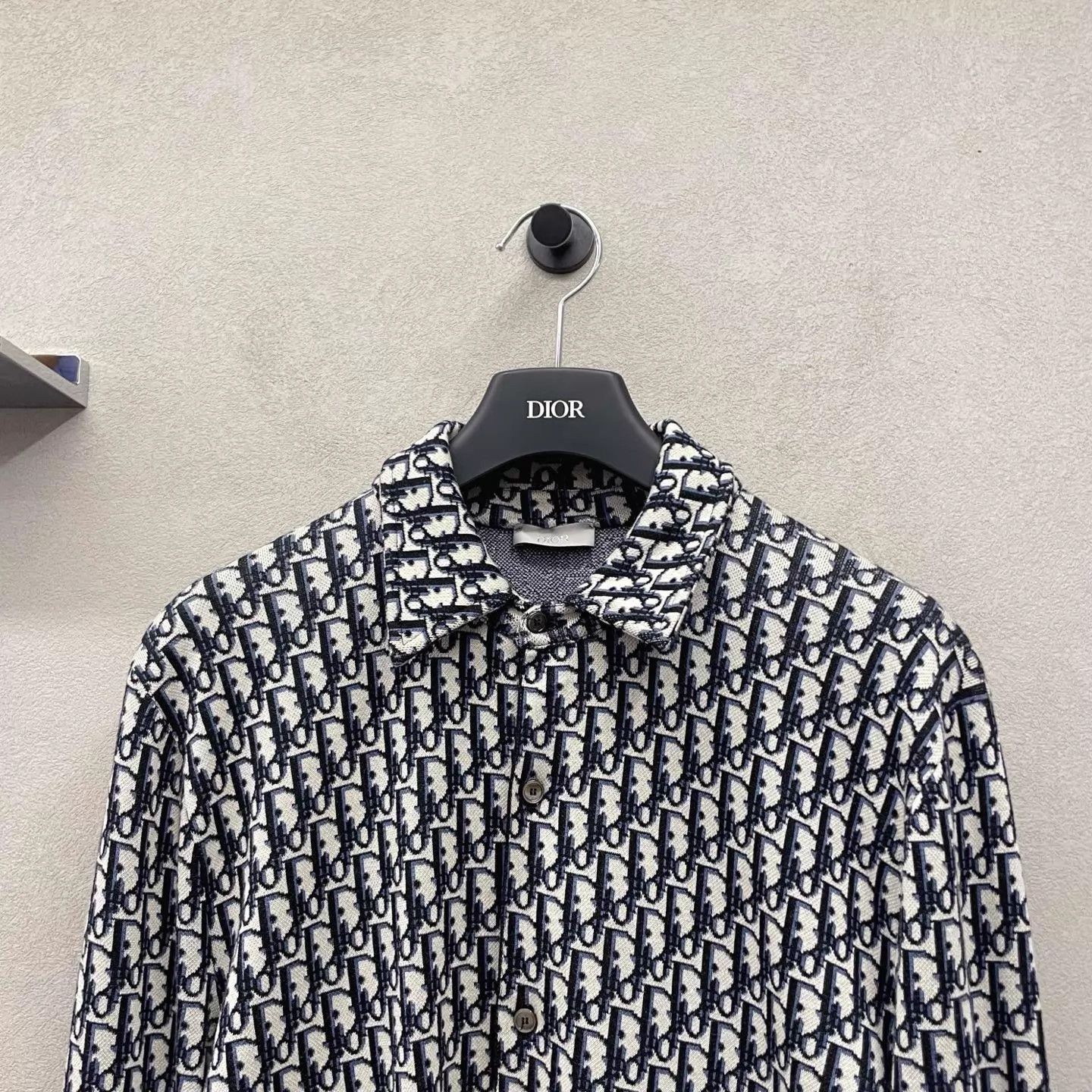 Dior Black Patterned Long-Sleeve Button-Up Shirt Size S Size US S / EU 44-46 / 1 - 4 Thumbnail