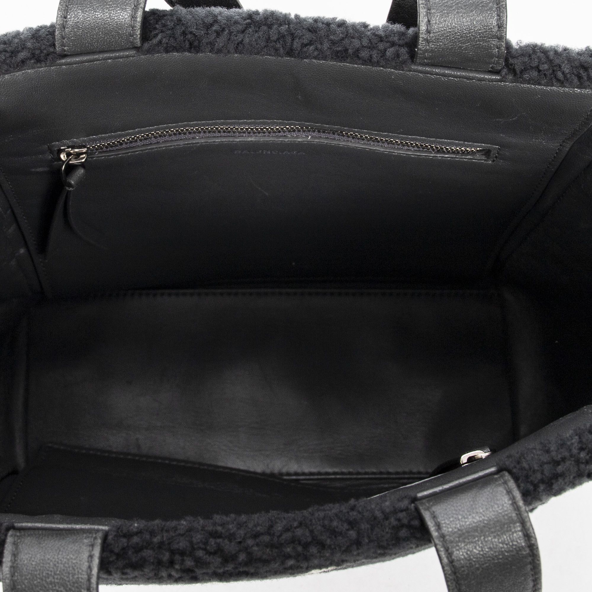 Balenciaga XS Logo Shearling Tote Size ONE SIZE - 7 Thumbnail