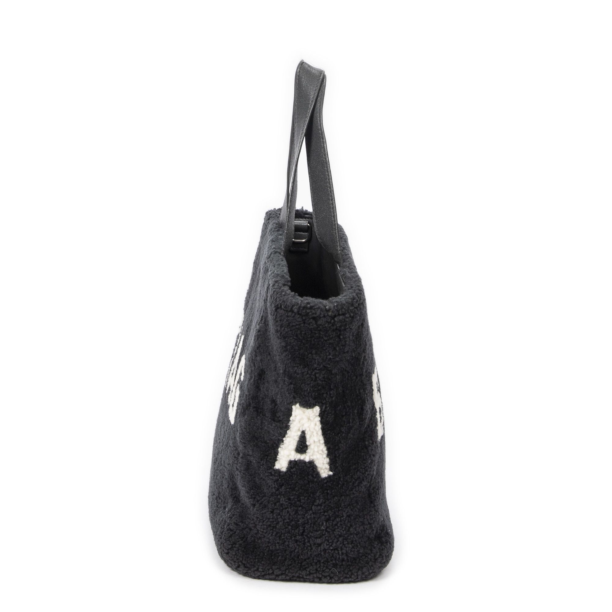 Balenciaga XS Logo Shearling Tote Size ONE SIZE - 4 Thumbnail