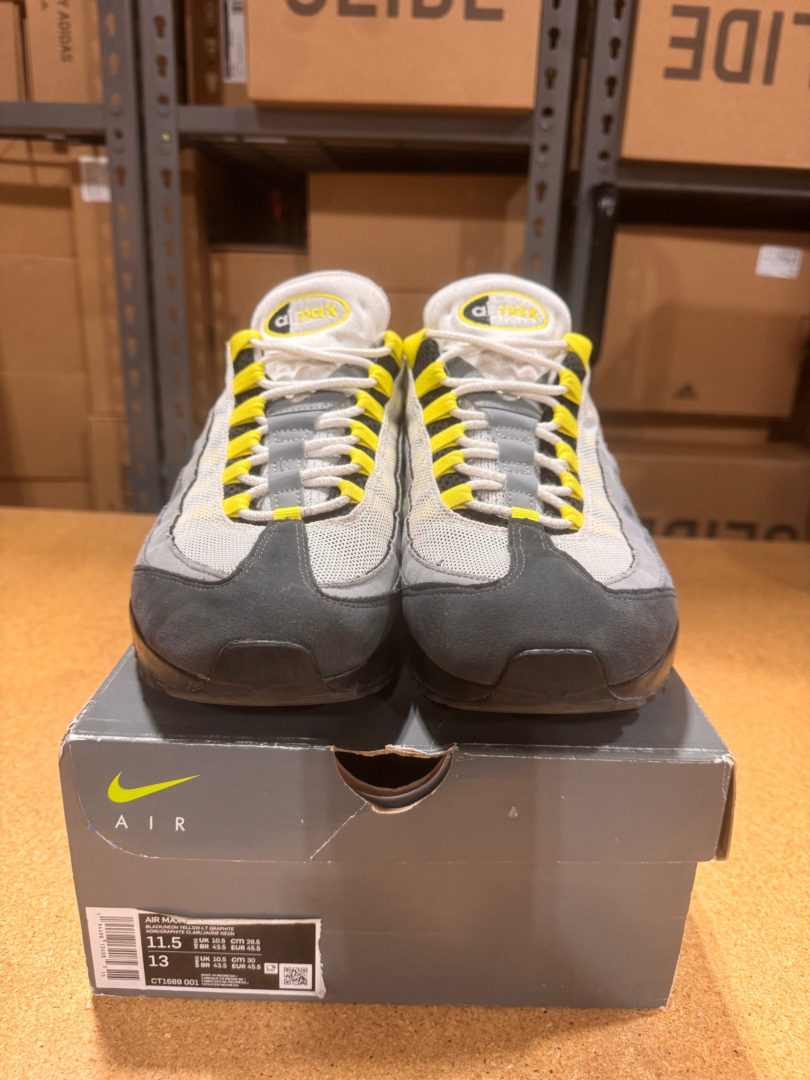 Nike PRE OWNED Air Max 95 OG Neon (2020) Size US 11.5 / EU 44-45 - 3 Thumbnail
