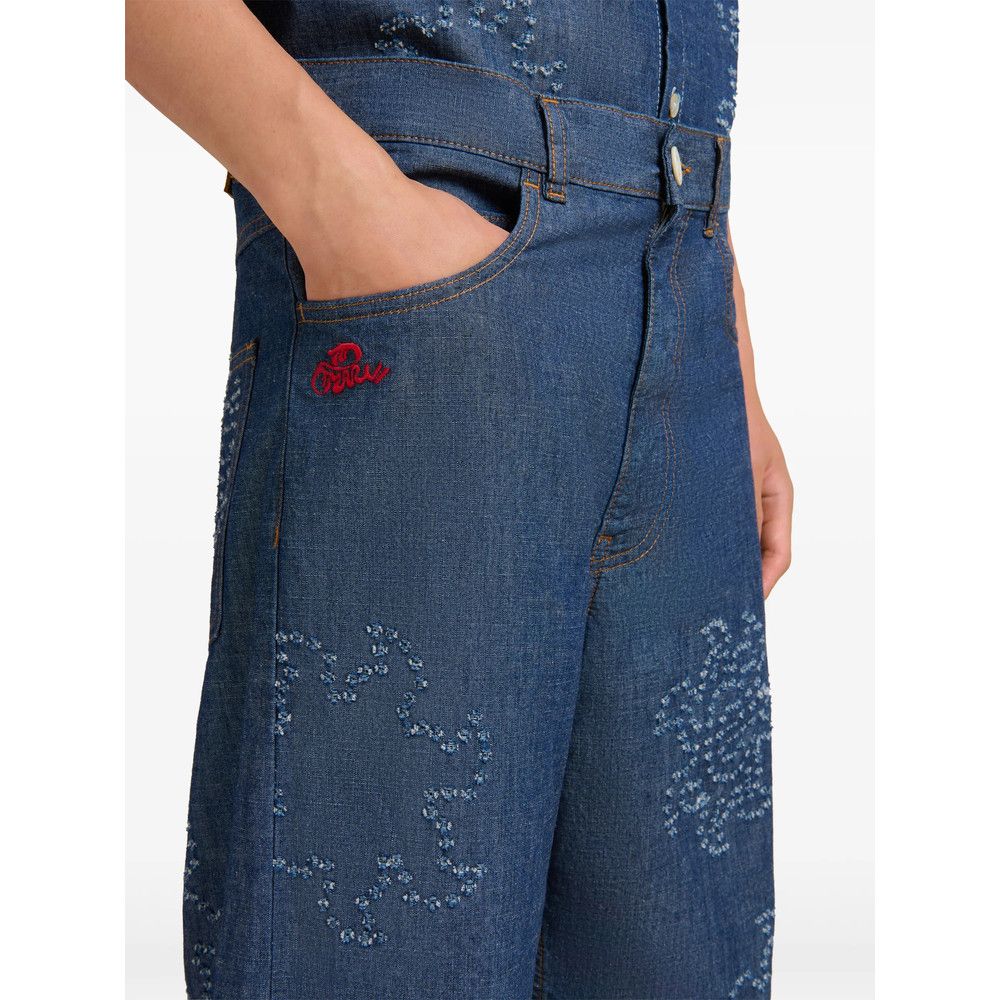 Marni Marni BLUE Denim - Wide-Leg Jeans Size US 34 / EU 50 - 5 Thumbnail