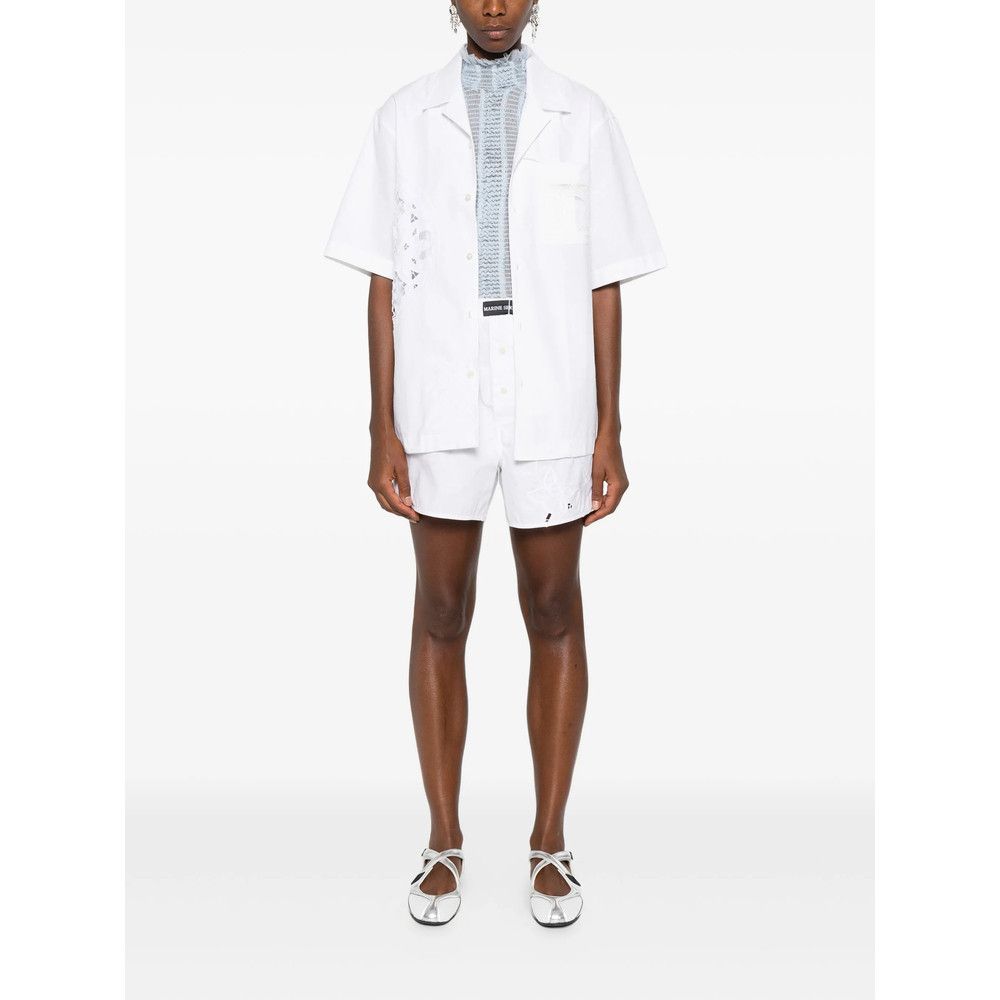 Marine Serre Marine Serre WHITE Tops - Shirts Size S / US 4 / IT 40 - 4 Thumbnail