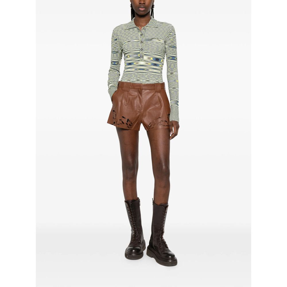Iro Iro BROWN Shorts - Leather & Faux Leather Shorts Size 27" / US 4 / IT 40 - 3 Thumbnail
