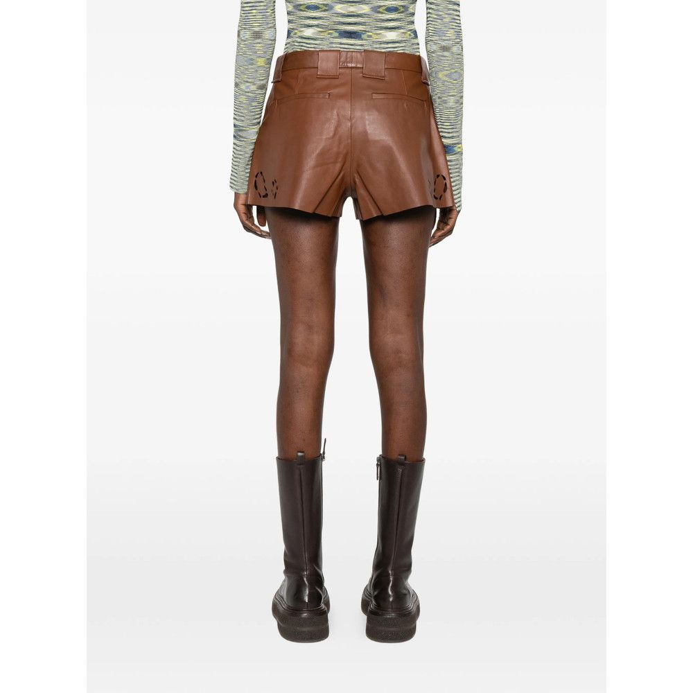Iro Iro BROWN Shorts - Leather & Faux Leather Shorts Size 28" / US 6 / IT 42 - 5 Thumbnail