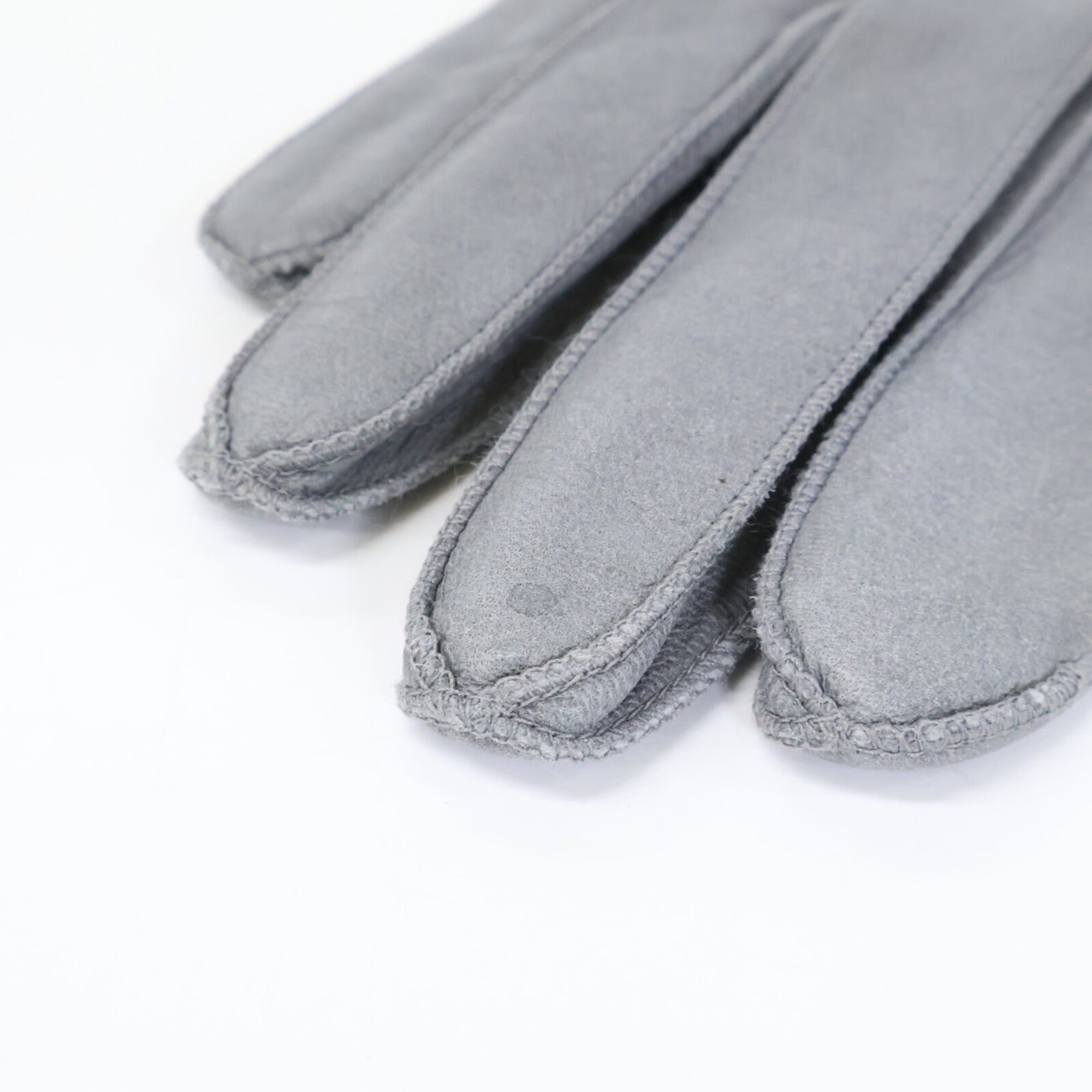 Louis Vuitton LOUIS VUITTON 402820 Ribbon Leather Gloves Gray Women's Size ONE SIZE - 11 Thumbnail