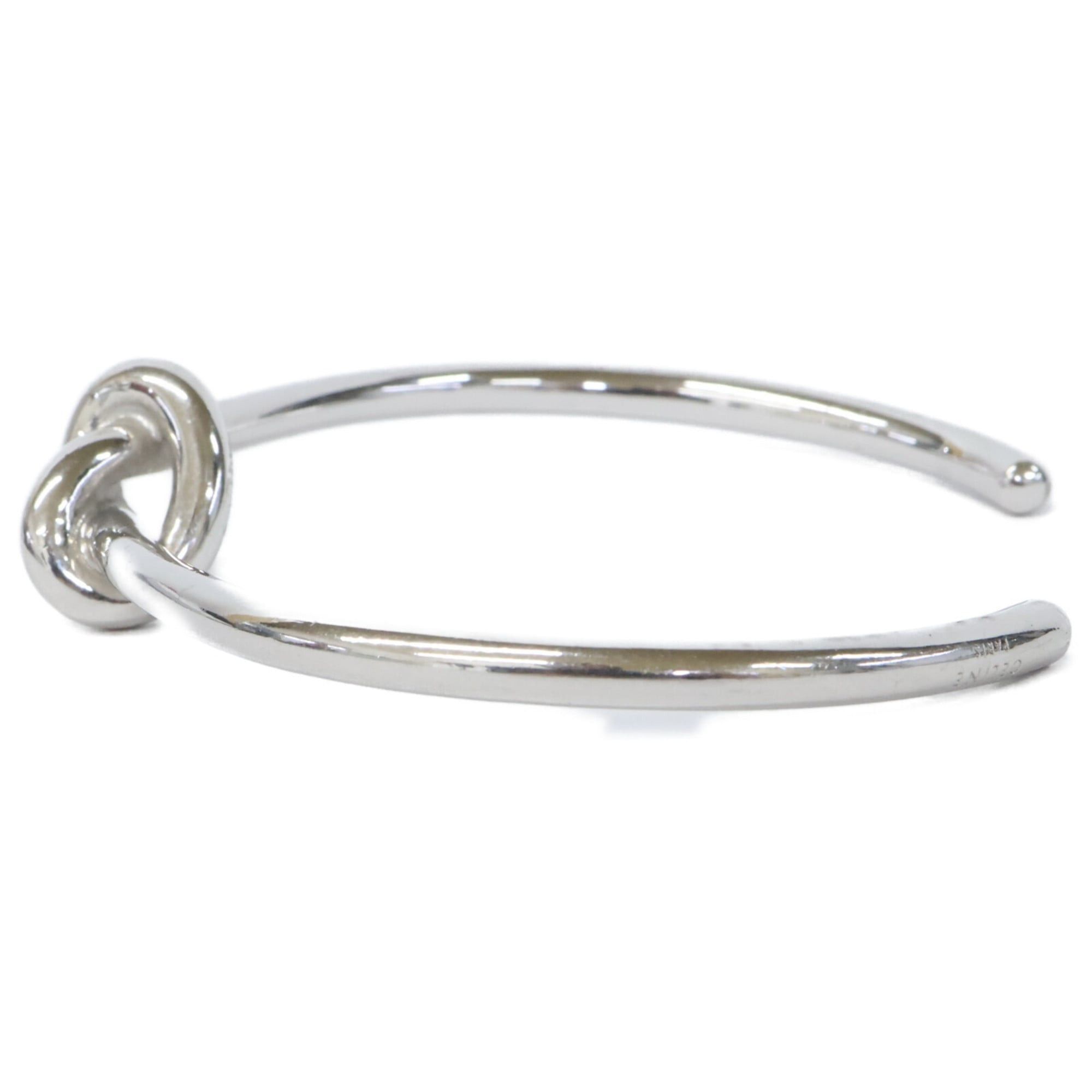 CELINE C3 Knot Bangle Medium Silver Women's
