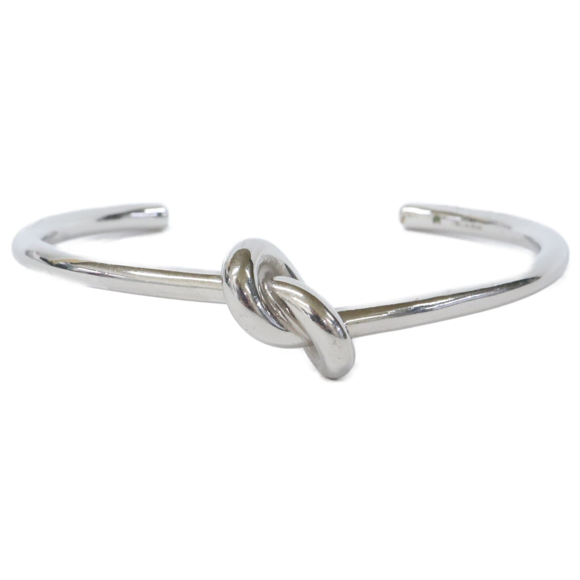 CELINE C3 Knot Bangle Medium Silver Women's