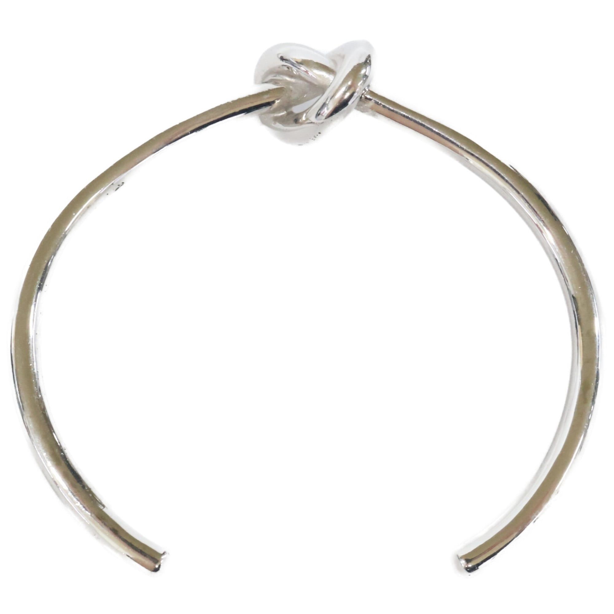 CELINE C3 Knot Bangle Medium Silver Women's