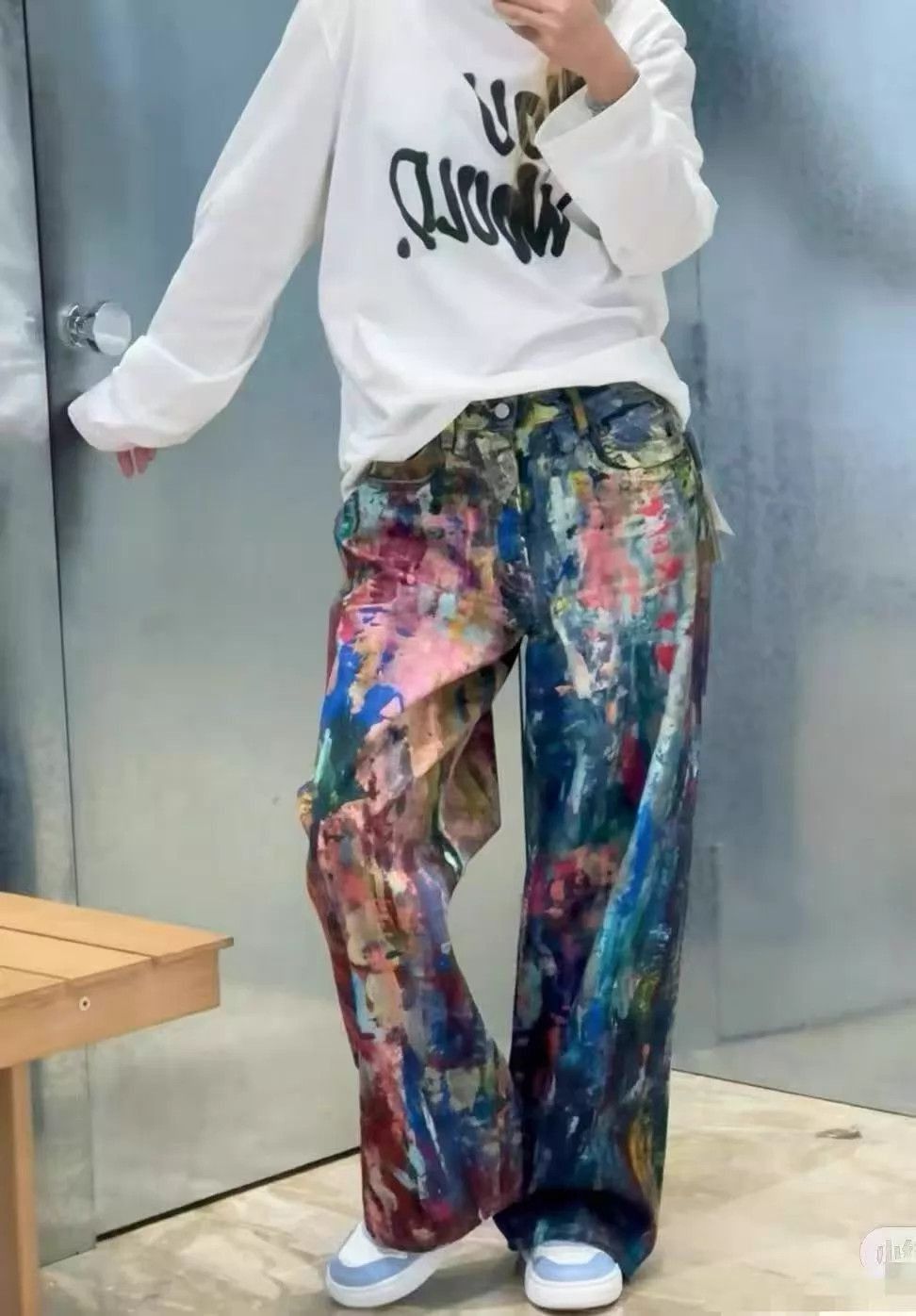 Acne Studios Multi Colored Denim Pants Size 34 Size US 34 / EU 50 - 2 Thumbnail