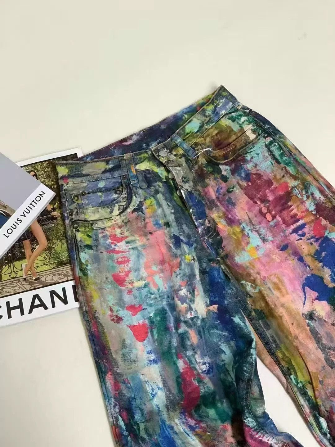 Acne Studios Multi Colored Denim Pants Size 34 Size US 34 / EU 50 - 3 Thumbnail