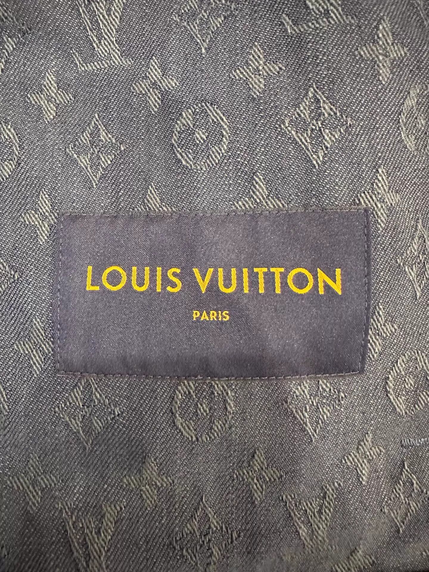 Louis Vuitton Blue Patterned Denim Jacket Size L Size US L / EU 52-54 / 3 - 6 Thumbnail