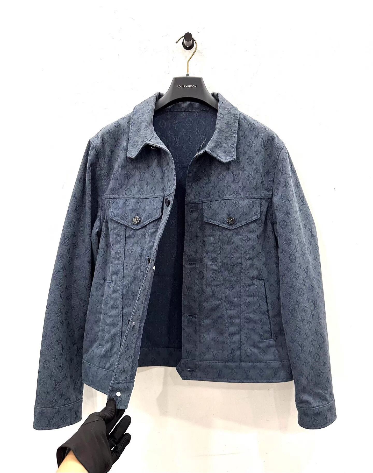 Louis Vuitton Blue Patterned Denim Jacket Size L Size US L / EU 52-54 / 3 - 4 Thumbnail