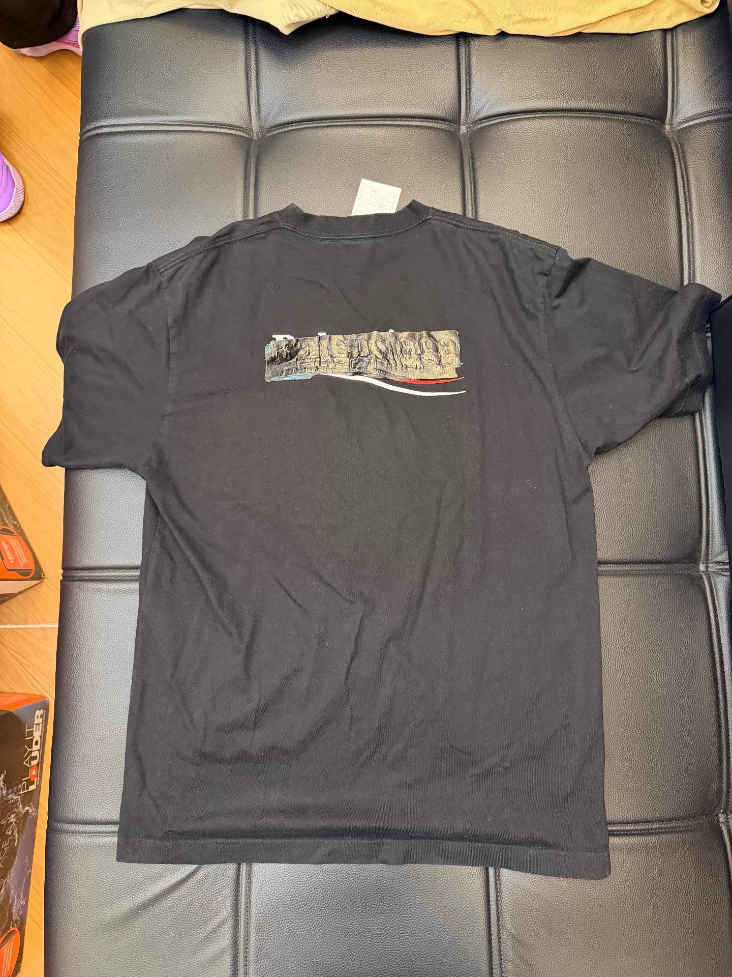 Balenciaga Black Short-Sleeve Graphic Tee - XXS Size US XXS / EU 40 - 2 Thumbnail