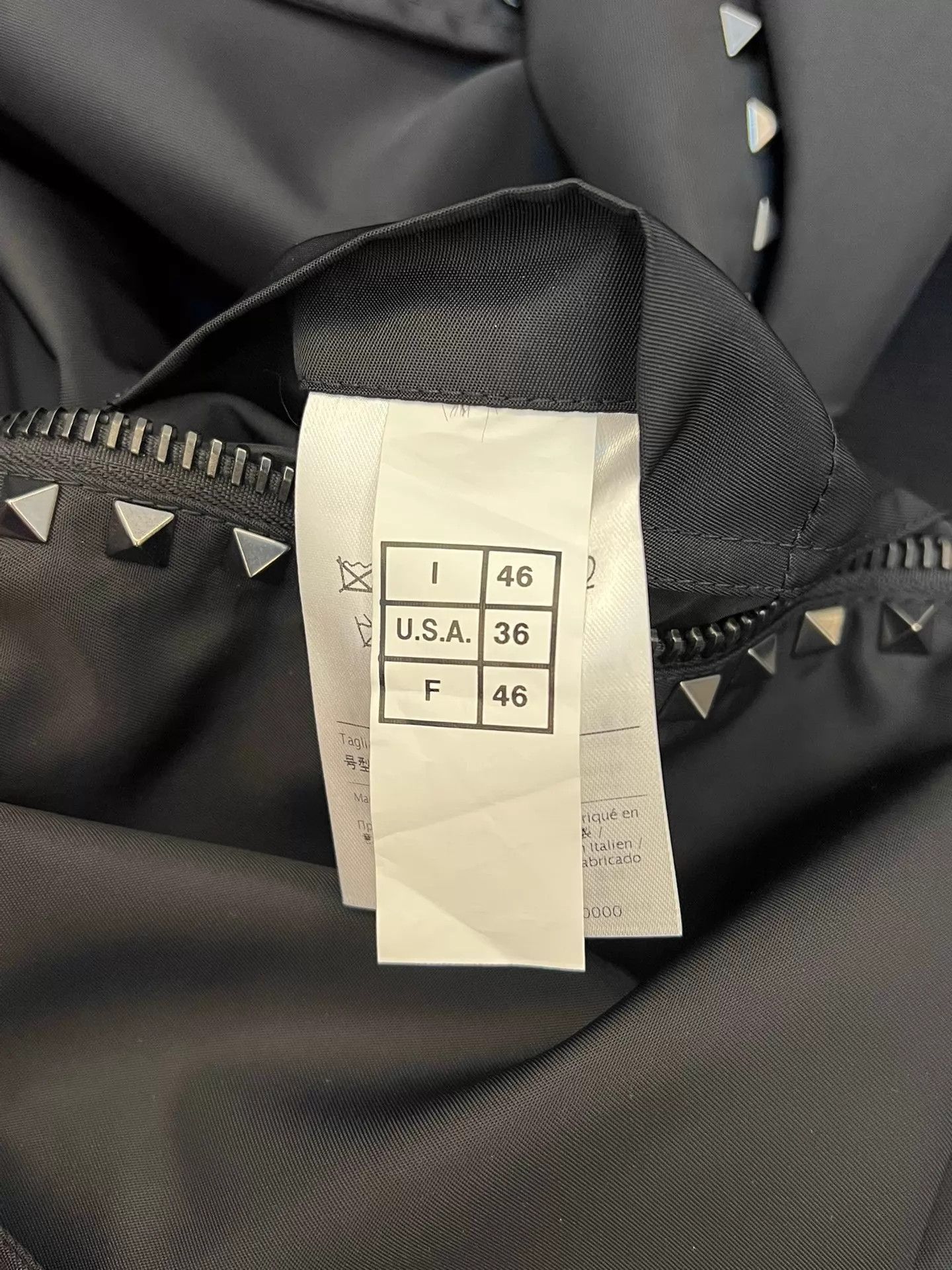 Valentino Black Studded Bomber Jacket with Zip Pockets Size US S / EU 44-46 / 1 - 4 Thumbnail
