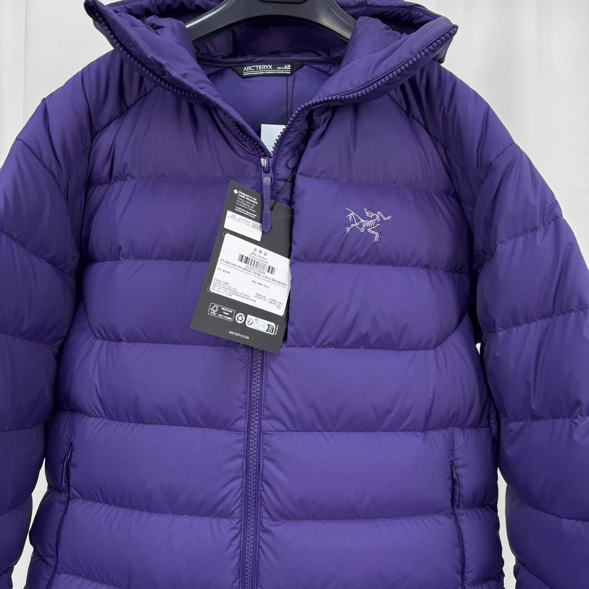 Arc'teryx Purple Hooded Puffer Jacket Size L Size US L / EU 52-54 / 3 - 3 Thumbnail