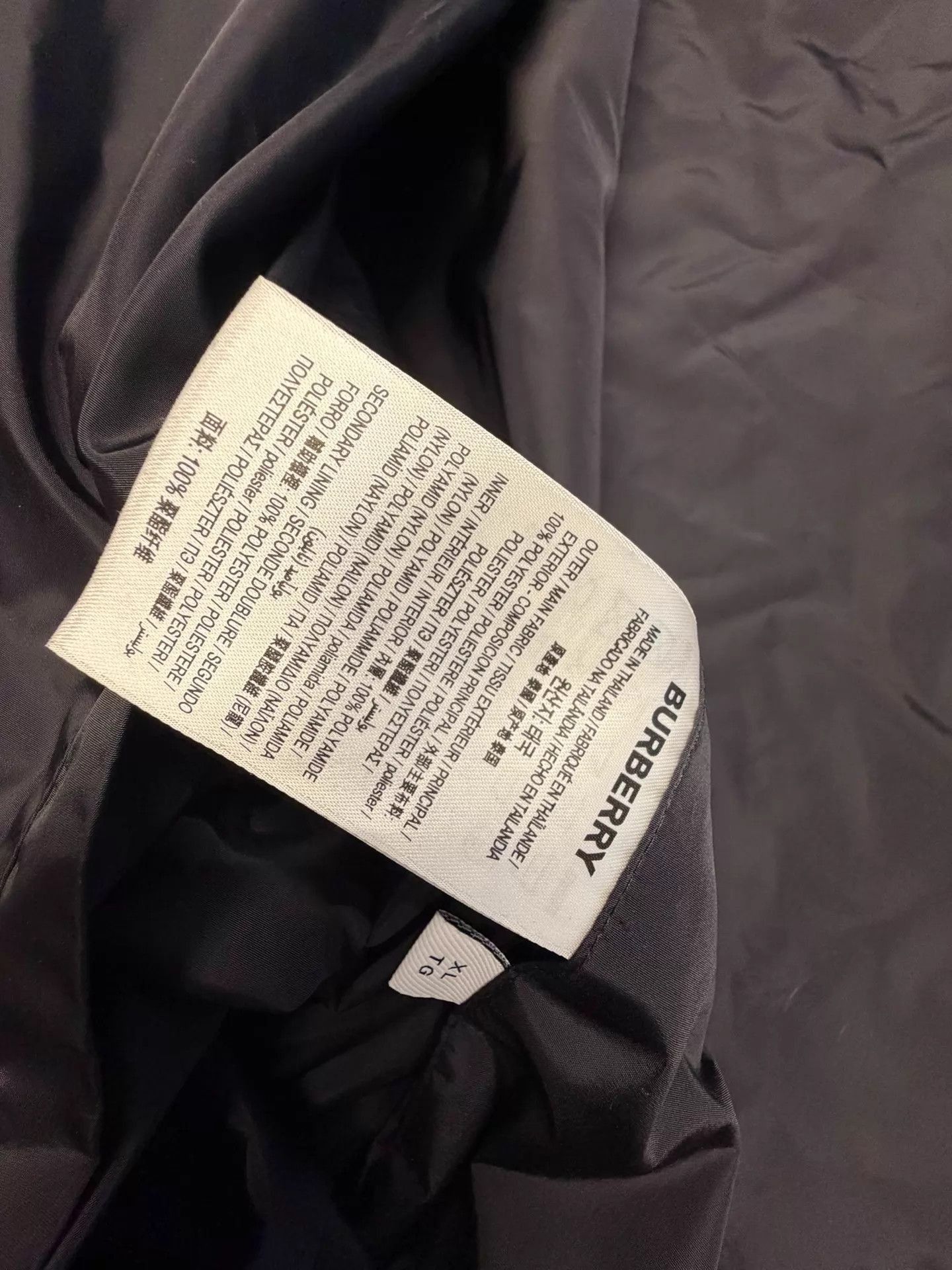 Burberry Black Hooded Light Jacket with Plaid Lining - XL Size US XL / EU 56 / 4 - 5 Thumbnail
