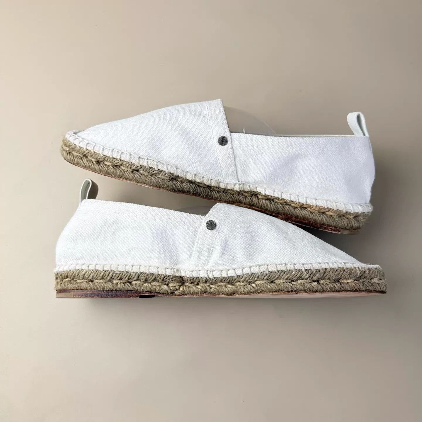 Hermes White Canvas Slip-On Espadrille Shoes Size US 8 / EU 41 - 6 Thumbnail