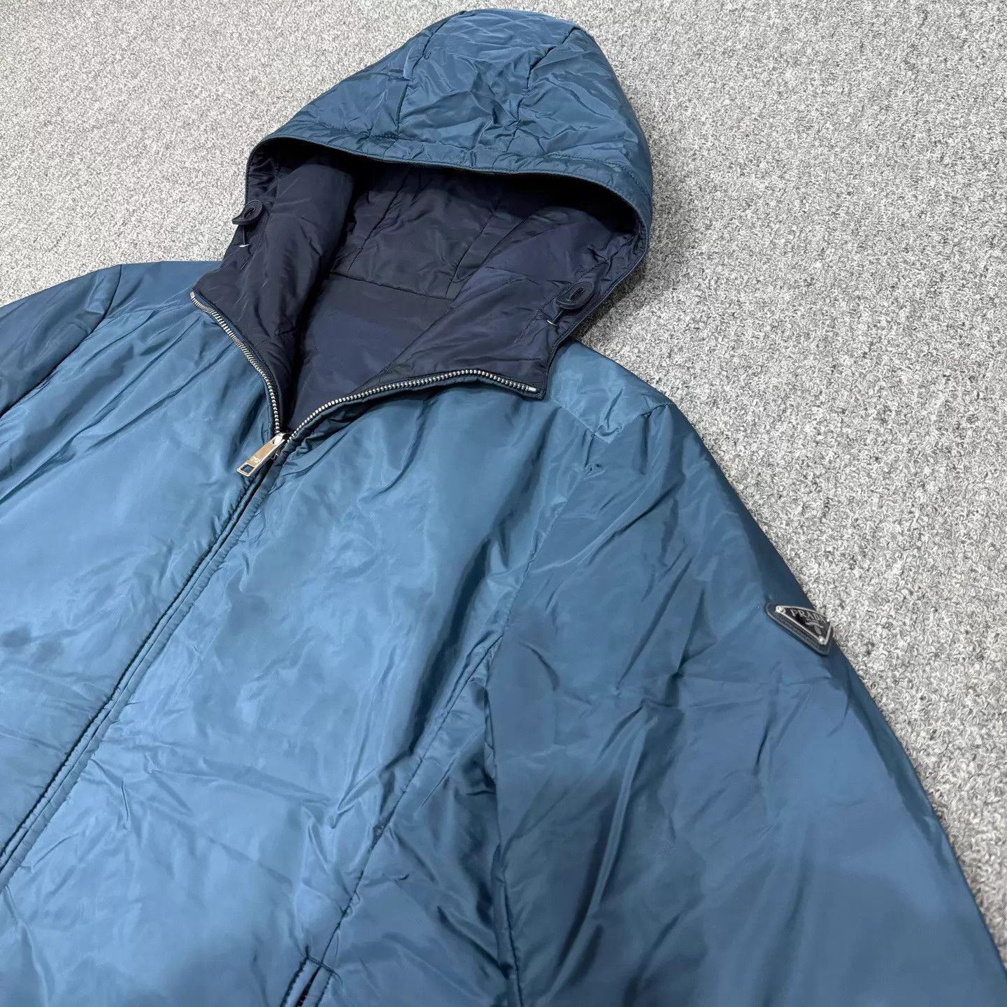 Prada Blue Hooded Light Jacket Size M Size US M / EU 48-50 / 2 - 3 Thumbnail