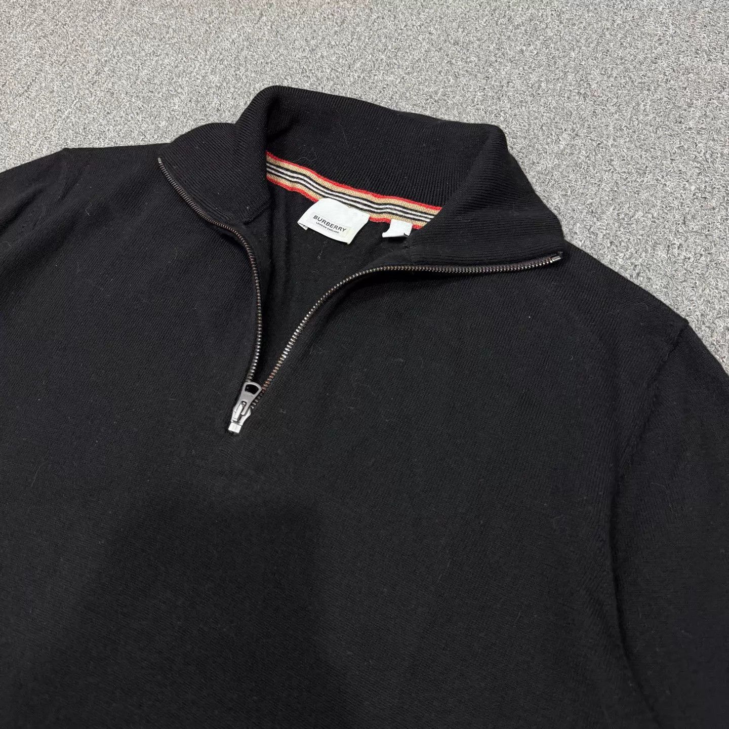Burberry Black Zip Collar Long Sleeve Sweater - XL Size US XL / EU 56 / 4 - 3 Thumbnail