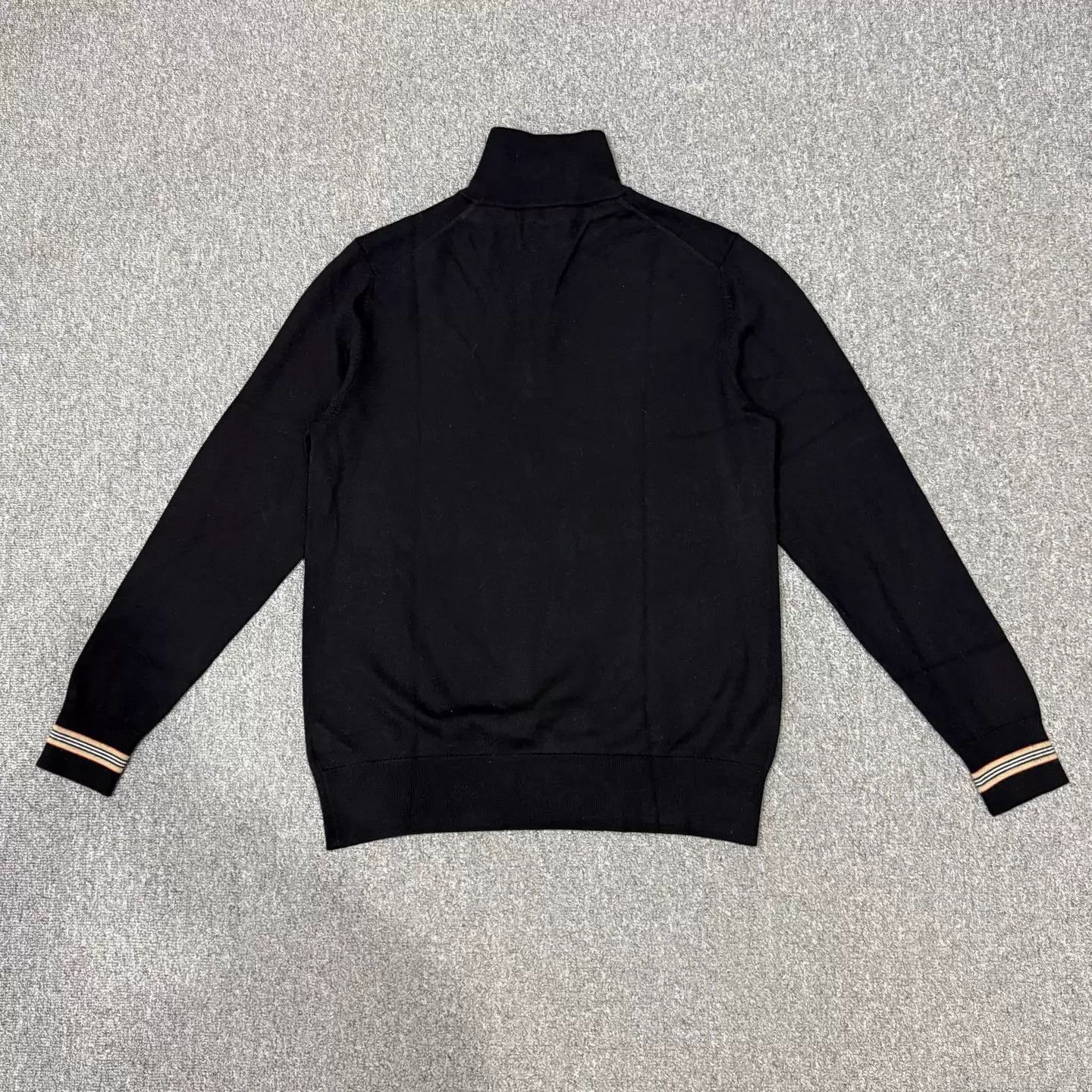 Burberry Black Zip Collar Long Sleeve Sweater - XL Size US XL / EU 56 / 4 - 2 Thumbnail