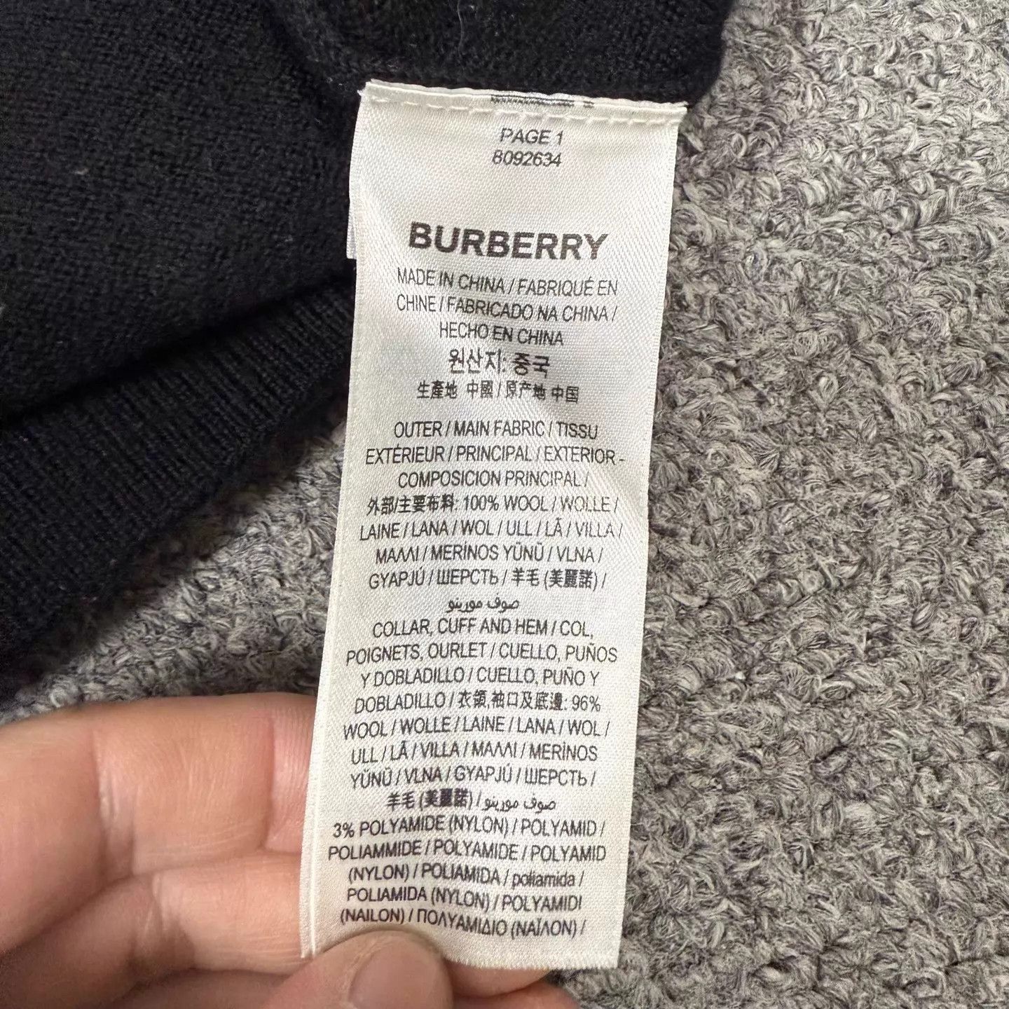 Burberry Black Zip Collar Long Sleeve Sweater - XL Size US XL / EU 56 / 4 - 4 Thumbnail